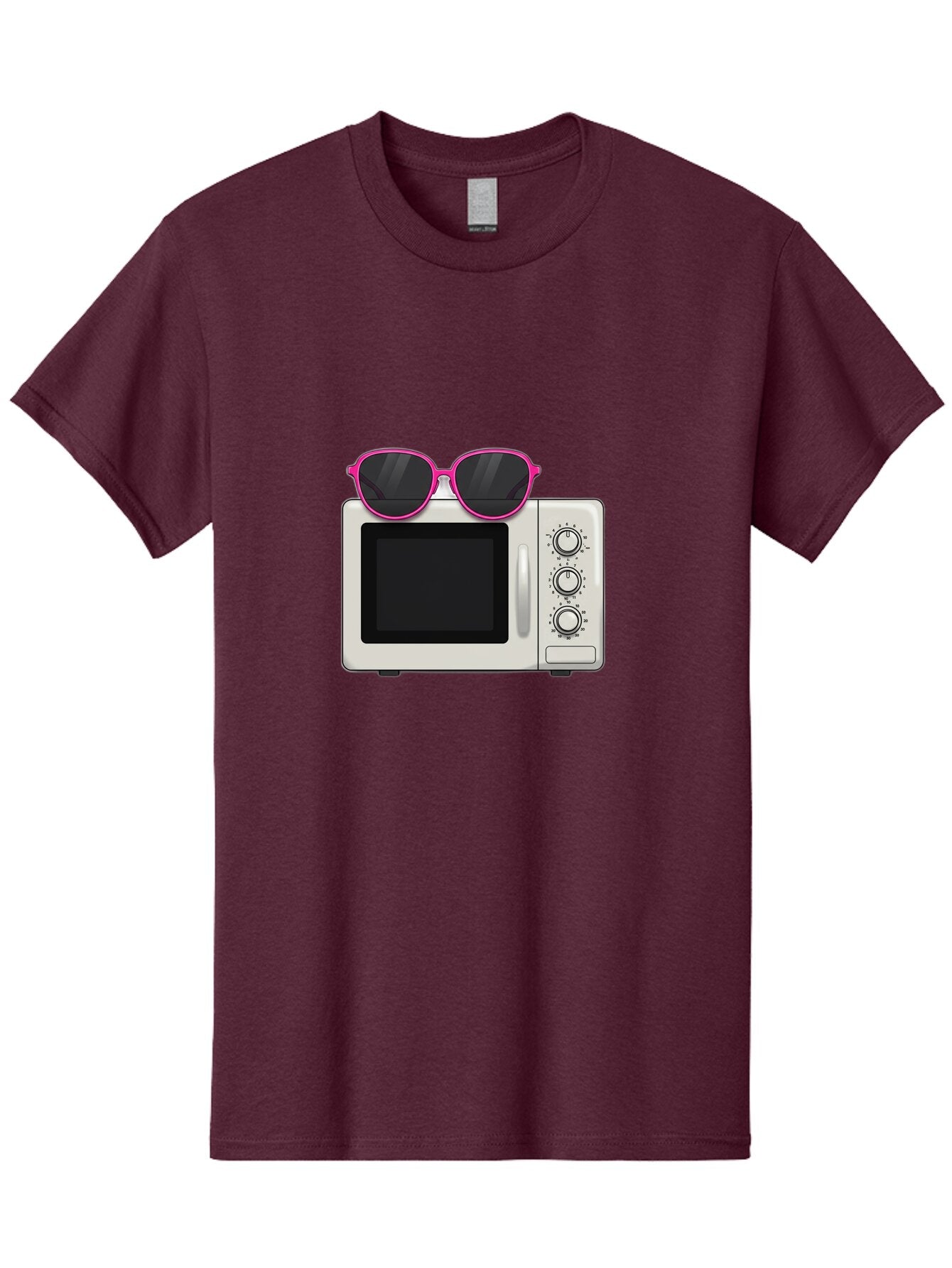 Microwave-With-Sunglasses Men'S Graphic Tee, 100% Cotton, Comfortable Casual Summer Wear, Machine Washable, Vintage Camera, Old Camera, Antique Camera, Black Camera, Classic Photography, Photography Equipment, Nostalgic Device, Film Camera, Bar162 11