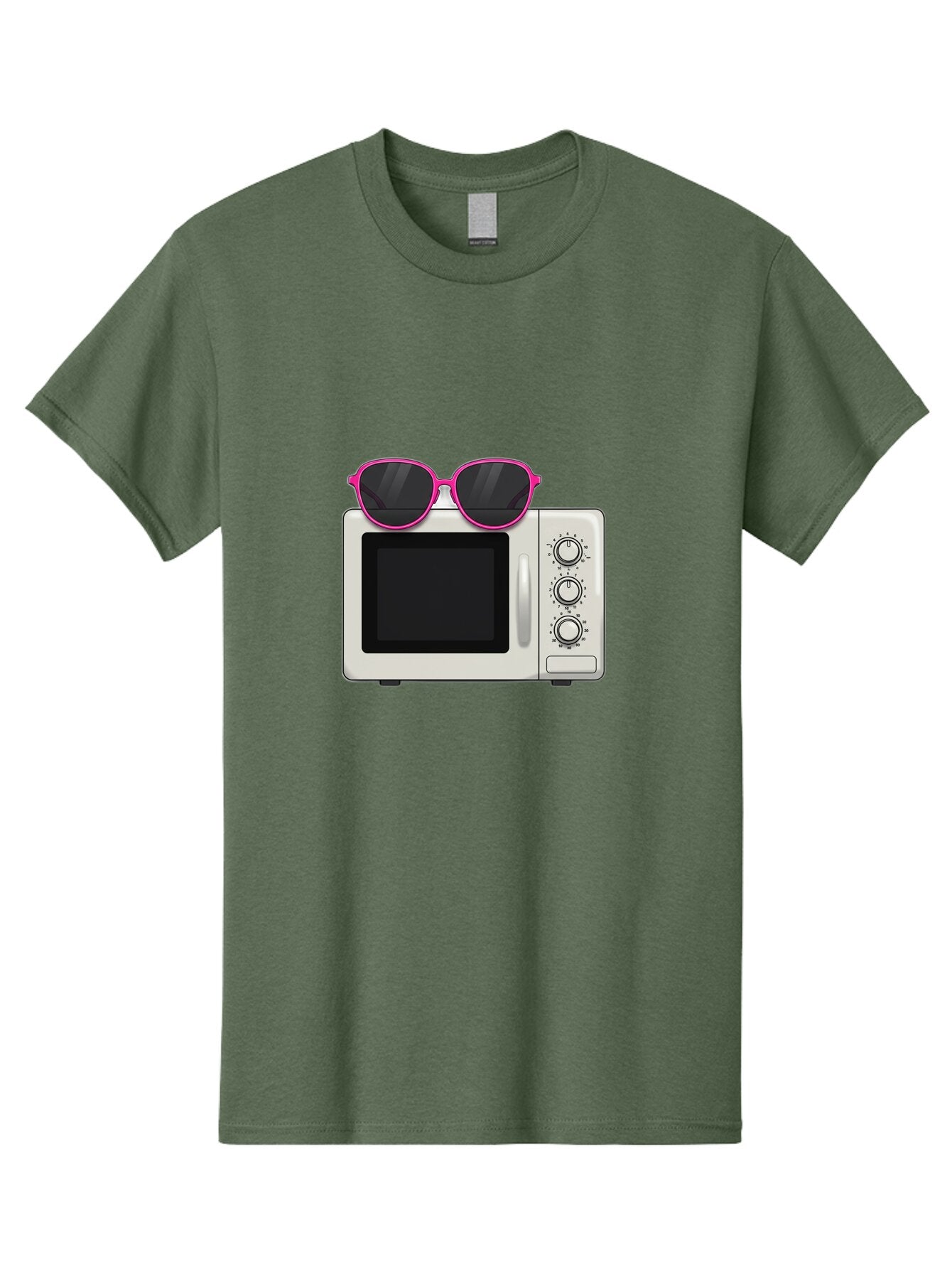 Microwave-With-Sunglasses Men'S Graphic Tee, 100% Cotton, Comfortable Casual Summer Wear, Machine Washable, Vintage Camera, Old Camera, Antique Camera, Black Camera, Classic Photography, Photography Equipment, Nostalgic Device, Film Camera, Bar162 13