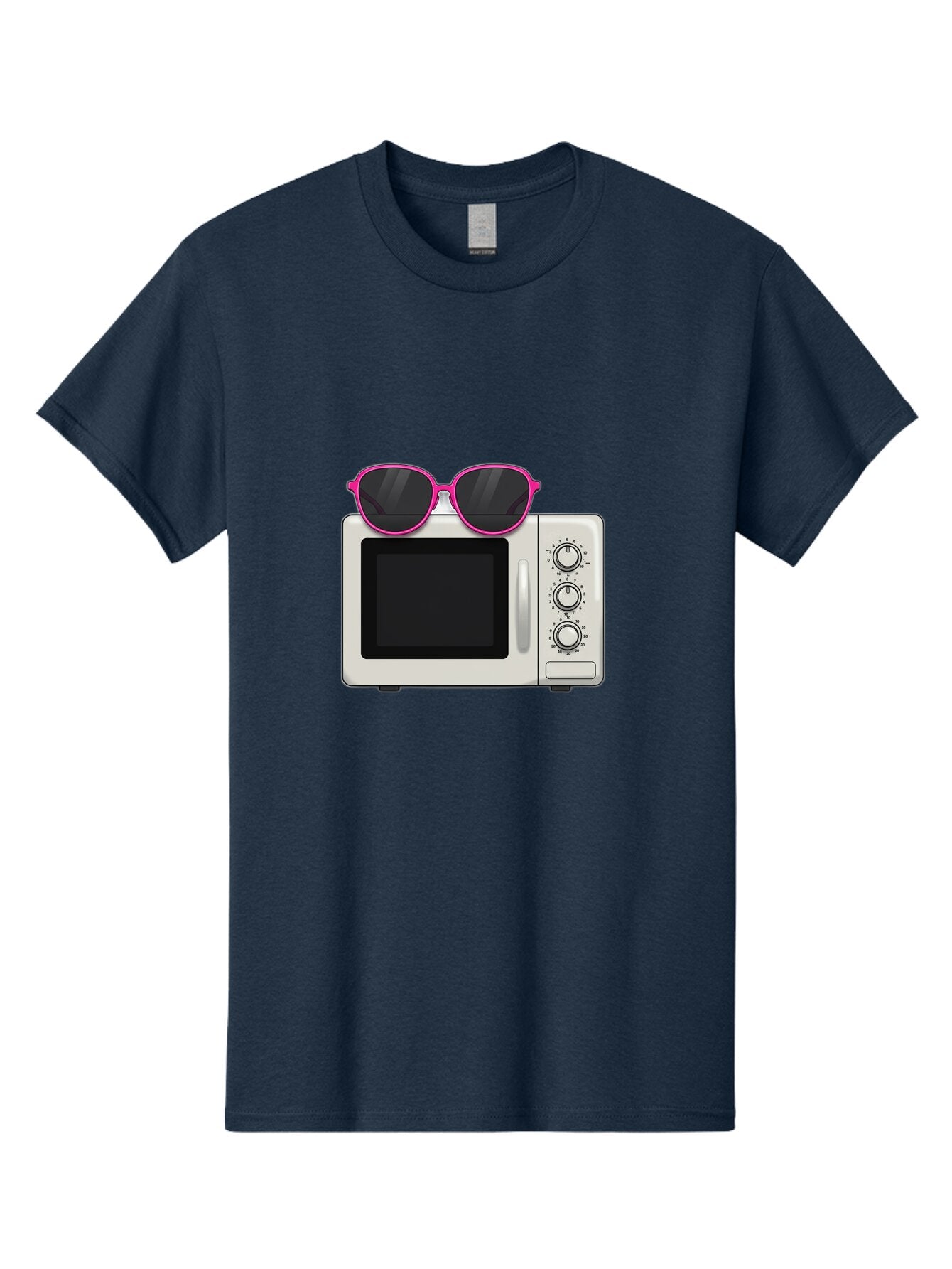 Microwave-With-Sunglasses Men'S Graphic Tee, 100% Cotton, Comfortable Casual Summer Wear, Machine Washable, Vintage Camera, Old Camera, Antique Camera, Black Camera, Classic Photography, Photography Equipment, Nostalgic Device, Film Camera, Bar162 3