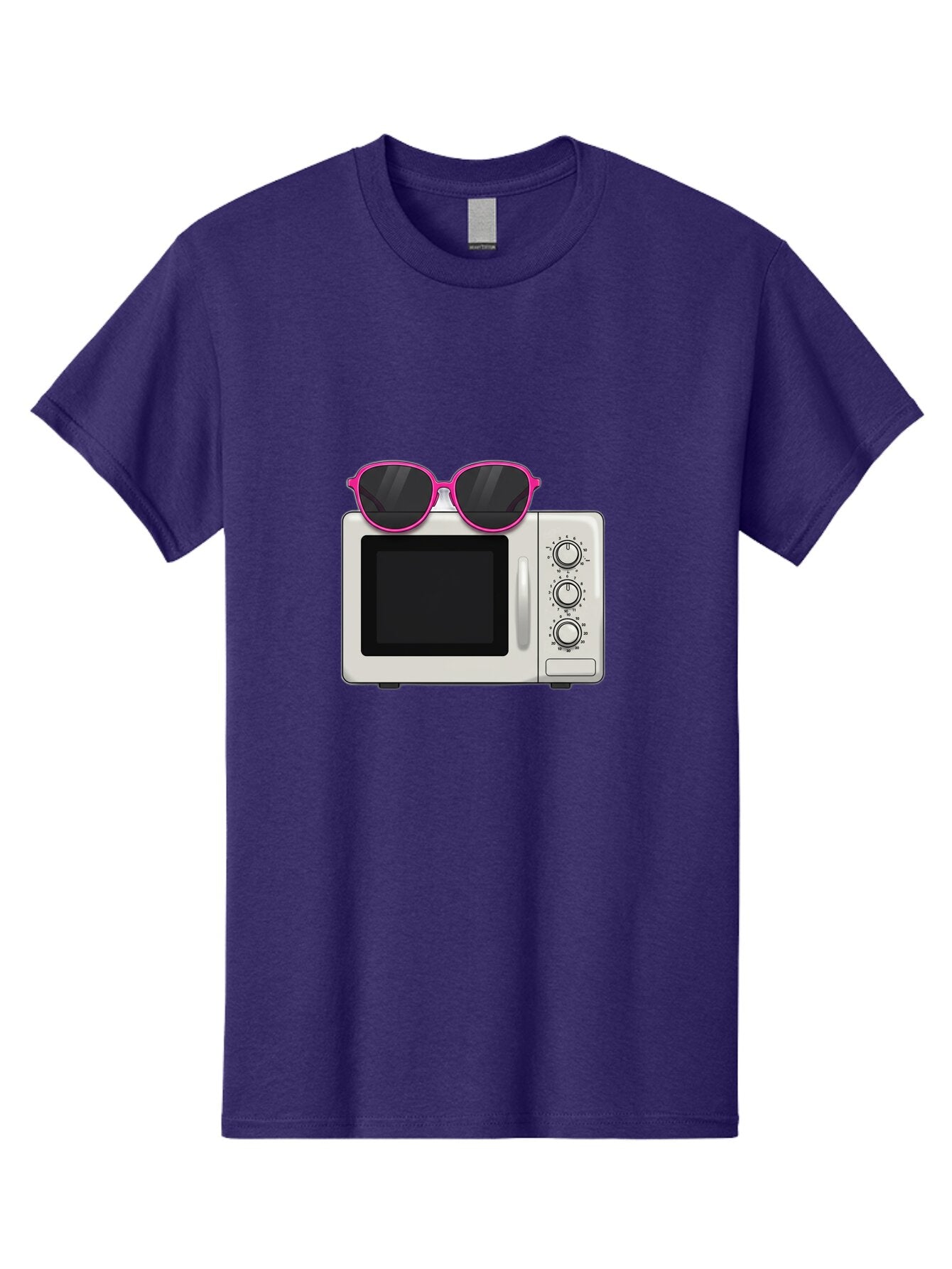 Microwave-With-Sunglasses Men'S Graphic Tee, 100% Cotton, Comfortable Casual Summer Wear, Machine Washable, Vintage Camera, Old Camera, Antique Camera, Black Camera, Classic Photography, Photography Equipment, Nostalgic Device, Film Camera, Bar162 2