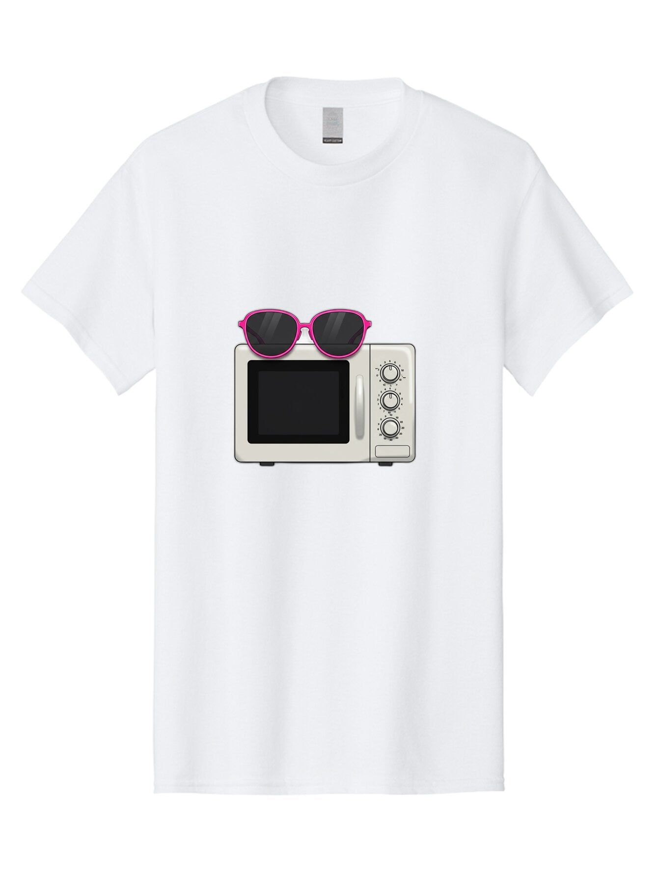 Microwave-With-Sunglasses Men'S Graphic Tee, 100% Cotton, Comfortable Casual Summer Wear, Machine Washable, Vintage Camera, Old Camera, Antique Camera, Black Camera, Classic Photography, Photography Equipment, Nostalgic Device, Film Camera, Bar162 9