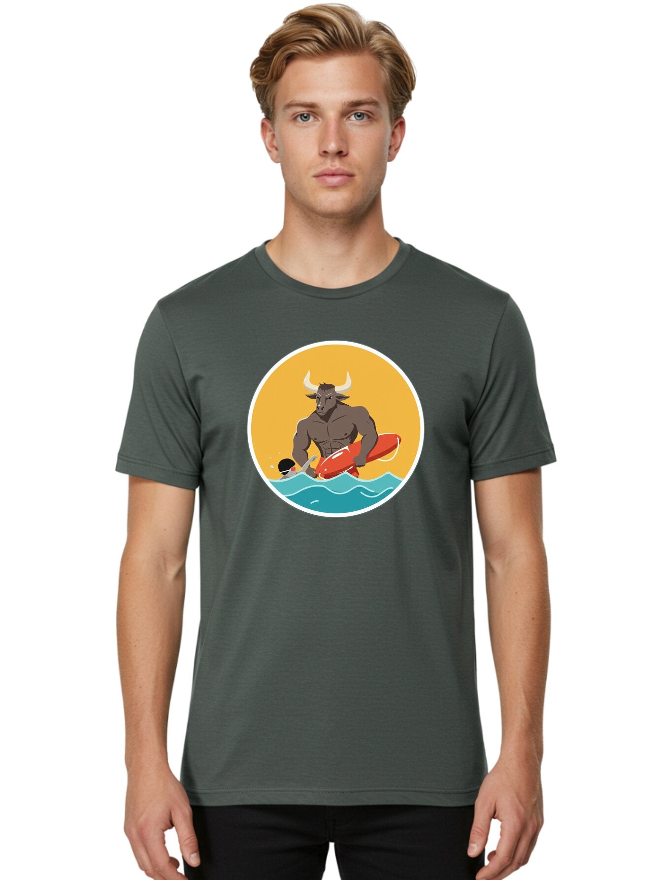 Minotaur-Surfer Men'S Graphic Tee, 100% Cotton, Comfortable Casual Summer Wear, Machine Washable, Vintage Camera, Old Camera, Antique Camera, Black Camera, Classic Photography, Photography Equipment, Nostalgic Device, Film Camera, Camera Art Bar166 28
