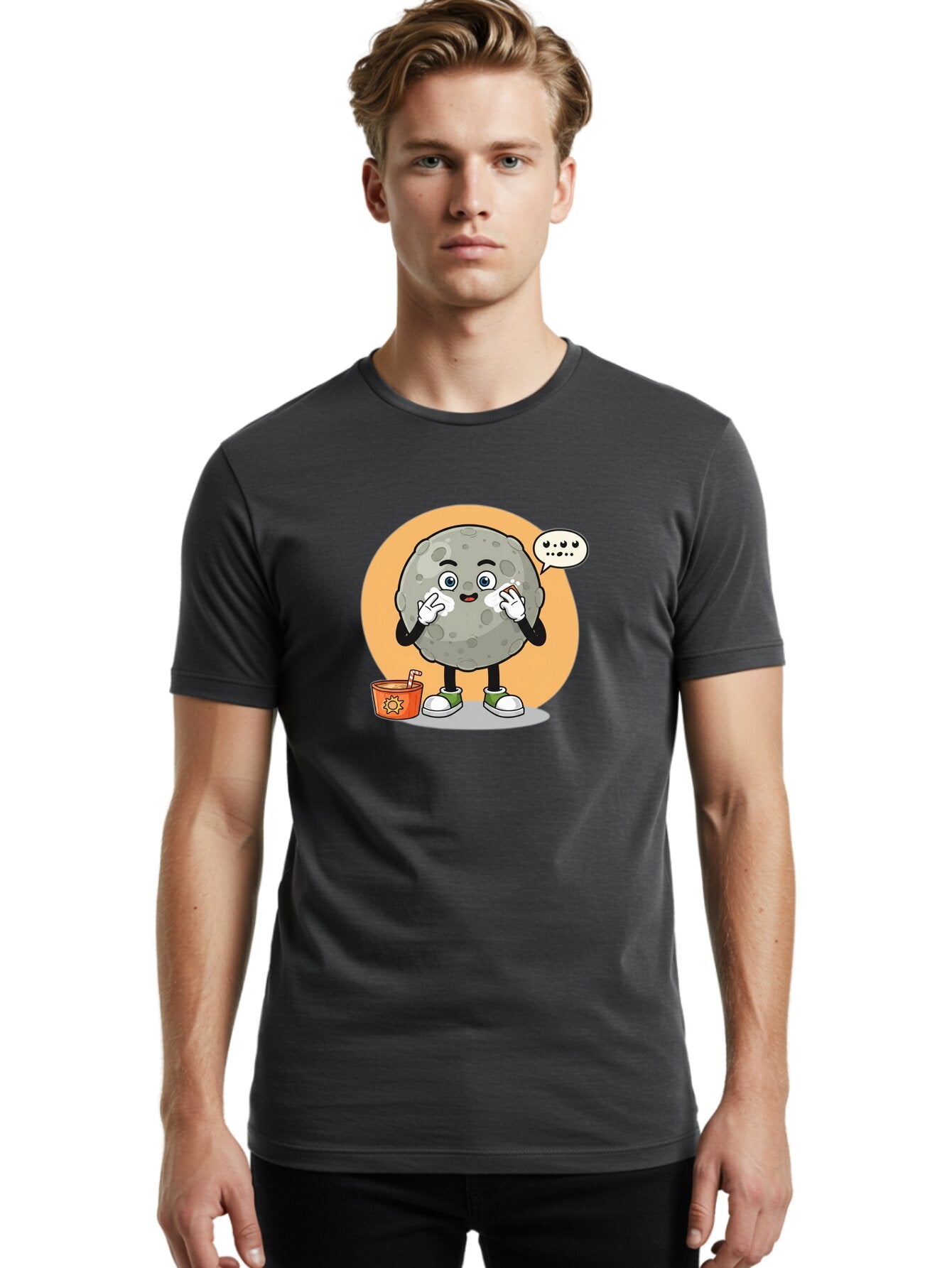 Moon-Character Men'S Graphic Tee, 100% Cotton, Comfortable Casual Summer Wear, Machine Washable, Vintage Camera, Old Camera, Antique Camera, Black Camera, Classic Photography, Photography Equipment, Nostalgic Device, Film Camera, Camera Art Bar171 16