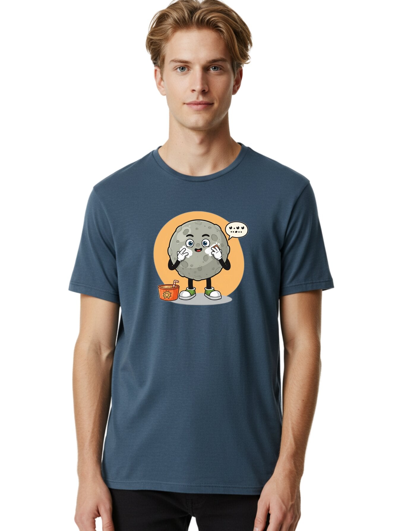 Moon-Character Men'S Graphic Tee, 100% Cotton, Comfortable Casual Summer Wear, Machine Washable, Vintage Camera, Old Camera, Antique Camera, Black Camera, Classic Photography, Photography Equipment, Nostalgic Device, Film Camera, Camera Art Bar171 24