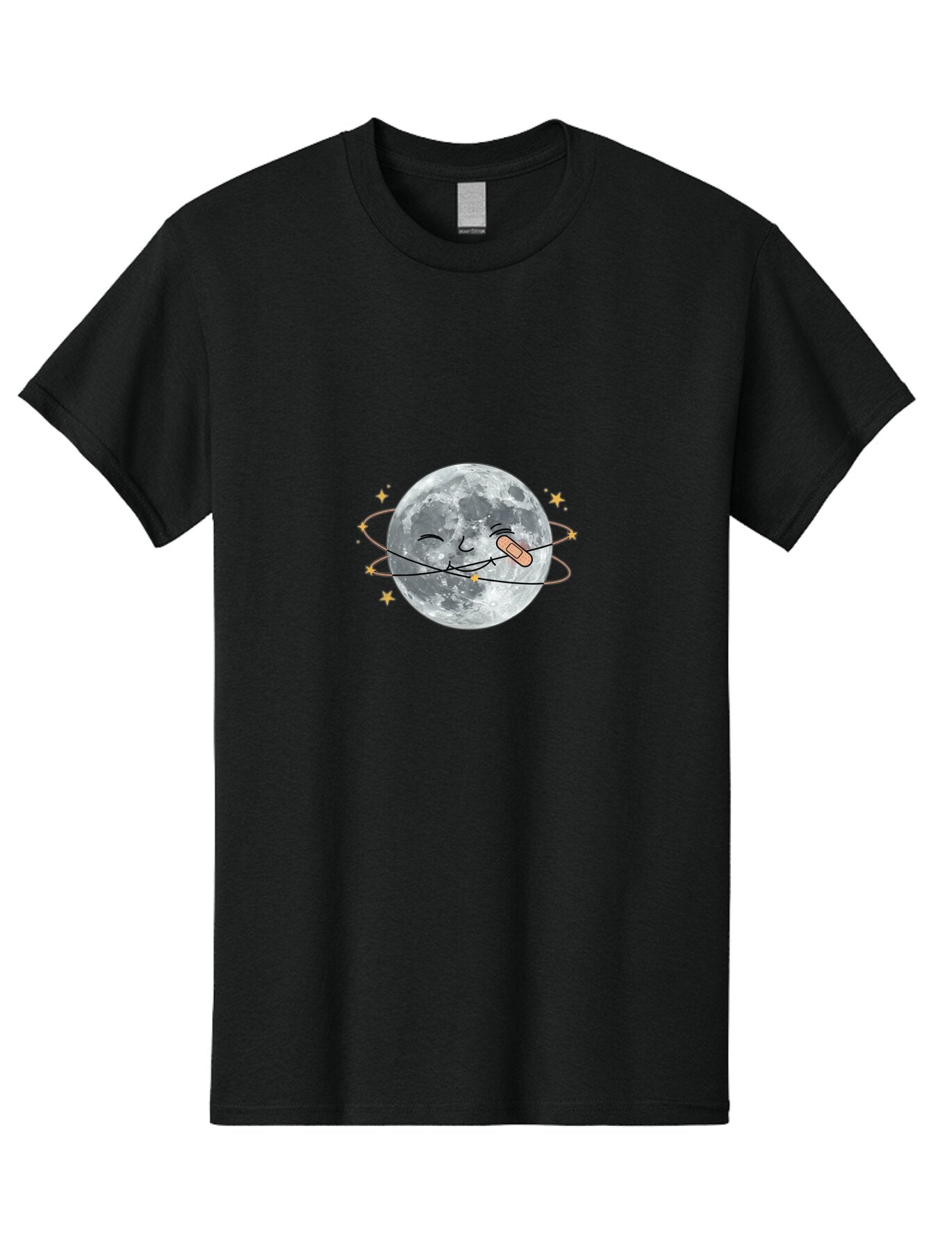 Moon-With-Band-Aid Men'S Graphic Tee, 100% Cotton, Comfortable Casual Summer Wear, Machine Washable, Vintage Camera, Old Camera, Antique Camera, Black Camera, Classic Photography, Photography Equipment, Nostalgic Device, Film Camera, Bar175 5