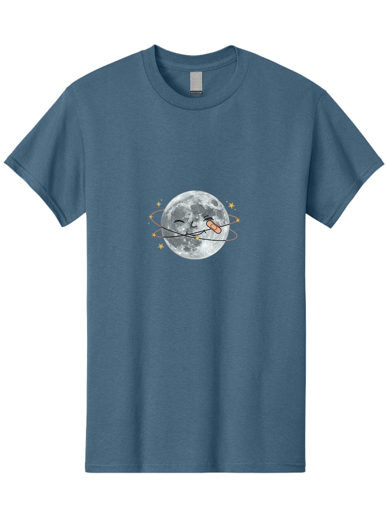 Moon-With-Band-Aid Men'S Graphic Tee, 100% Cotton, Comfortable Casual Summer Wear, Machine Washable, Vintage Camera, Old Camera, Antique Camera, Black Camera, Classic Photography, Photography Equipment, Nostalgic Device, Film Camera, Bar175 8
