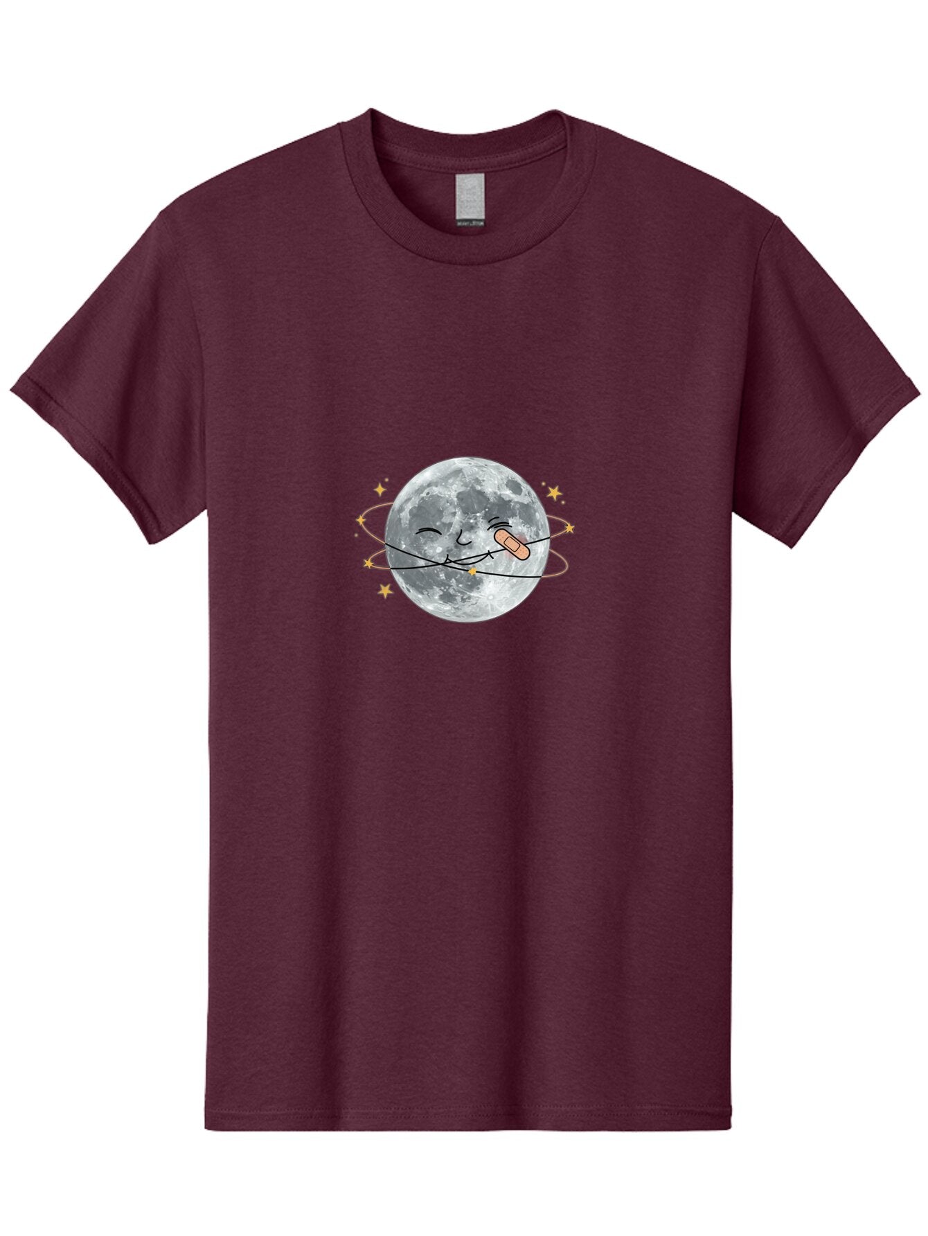 Moon-With-Band-Aid Men'S Graphic Tee, 100% Cotton, Comfortable Casual Summer Wear, Machine Washable, Vintage Camera, Old Camera, Antique Camera, Black Camera, Classic Photography, Photography Equipment, Nostalgic Device, Film Camera, Bar175 15