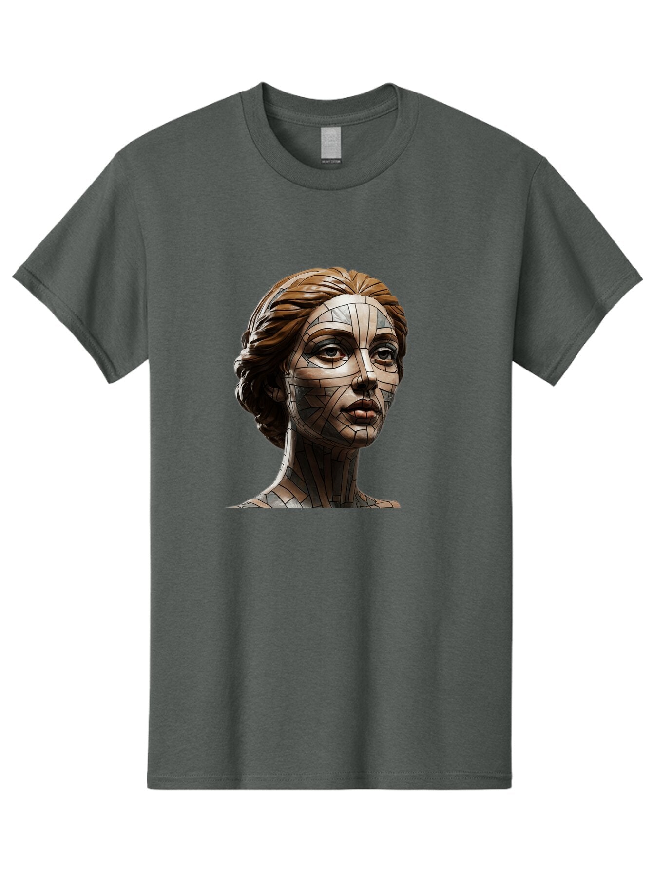 Mosaic-Woman-Portrait Men'S Graphic Tee, 100% Cotton, Comfortable Casual Summer Wear, Machine Washable, Vintage Camera, Old Camera, Antique Camera, Black Camera, Classic Photography, Photography Equipment, Nostalgic Device, Film Camera, Bar179 2