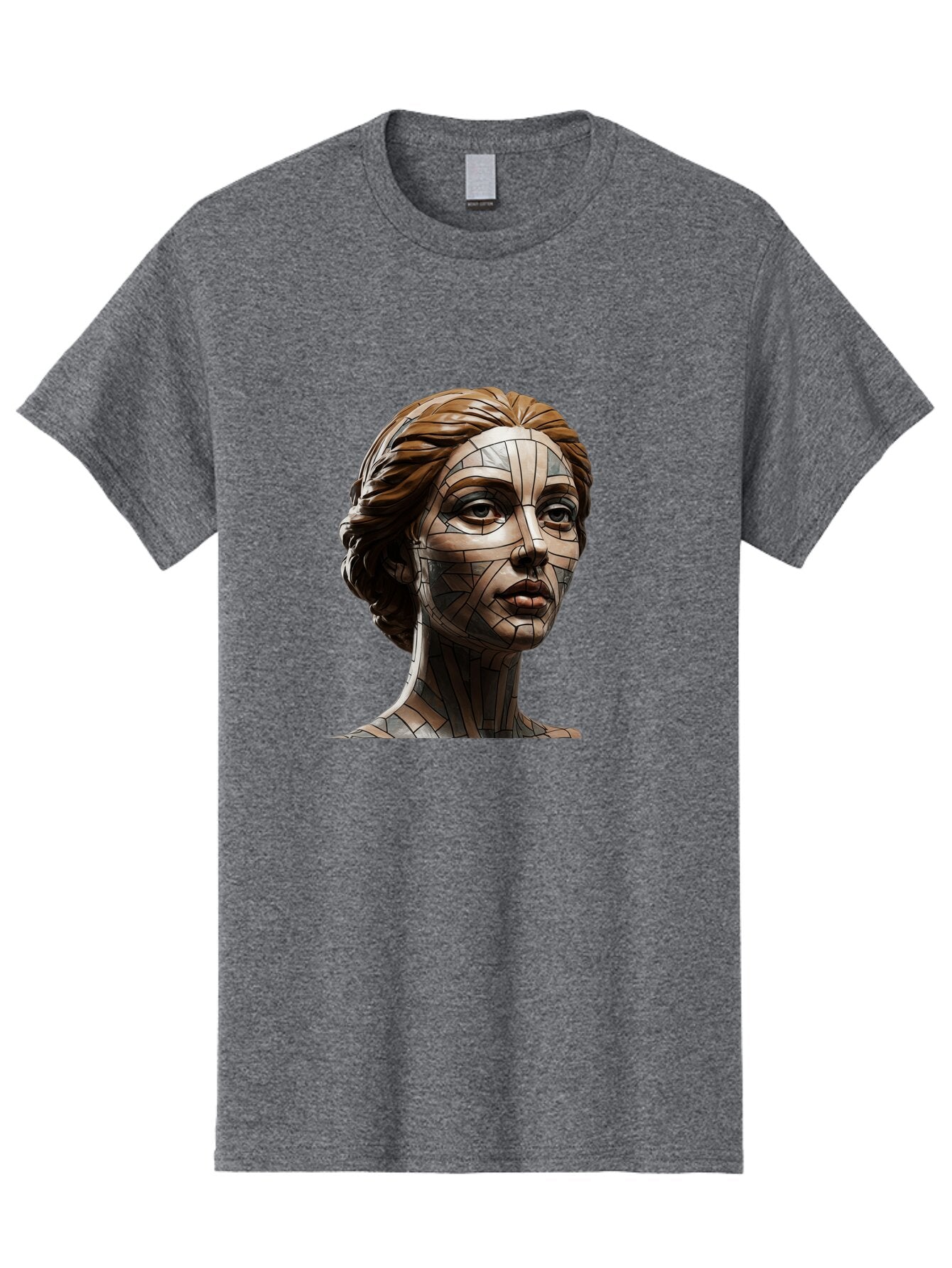 Mosaic-Woman-Portrait Men'S Graphic Tee, 100% Cotton, Comfortable Casual Summer Wear, Machine Washable, Vintage Camera, Old Camera, Antique Camera, Black Camera, Classic Photography, Photography Equipment, Nostalgic Device, Film Camera, Bar179 1