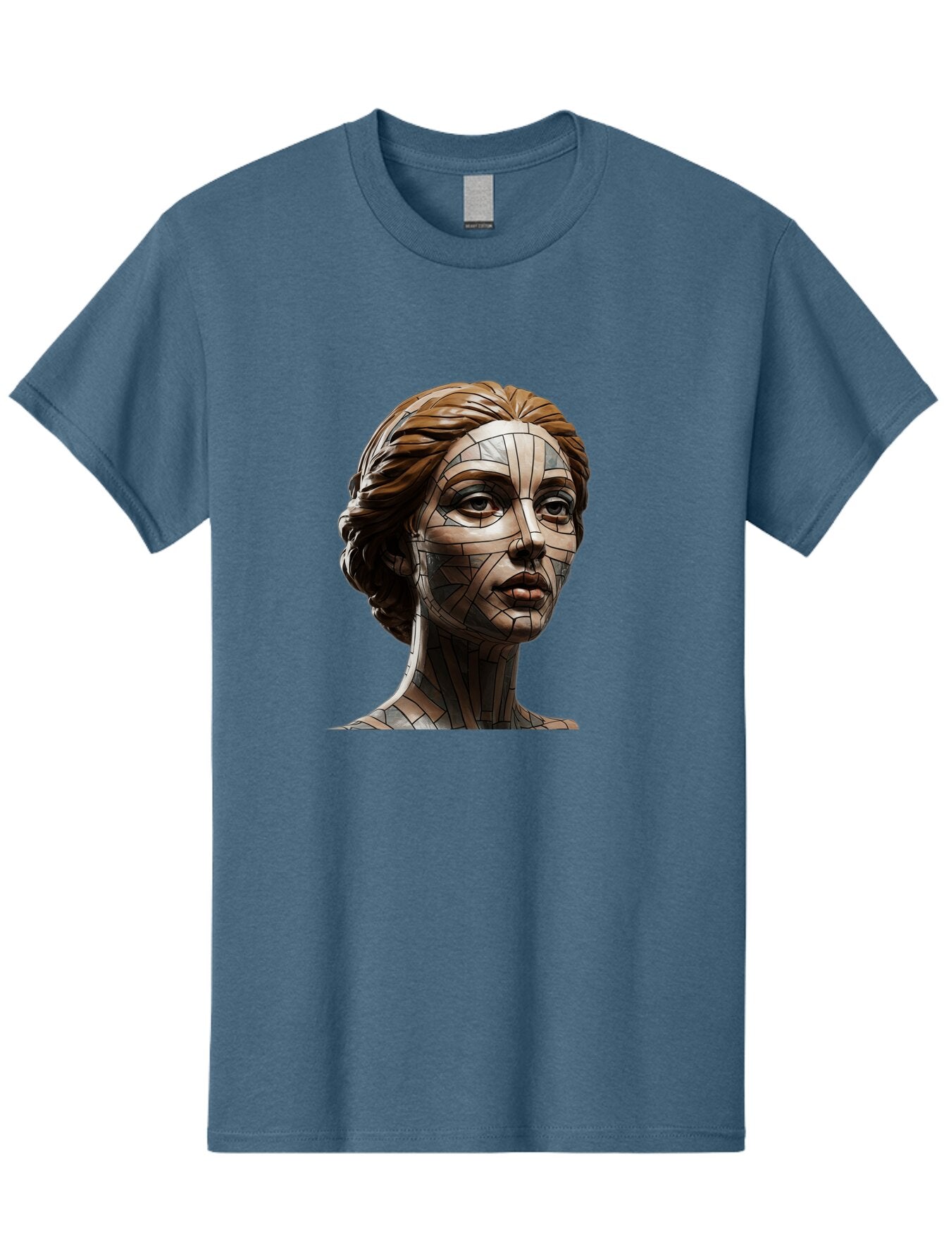 Mosaic-Woman-Portrait Men'S Graphic Tee, 100% Cotton, Comfortable Casual Summer Wear, Machine Washable, Vintage Camera, Old Camera, Antique Camera, Black Camera, Classic Photography, Photography Equipment, Nostalgic Device, Film Camera, Bar179 15
