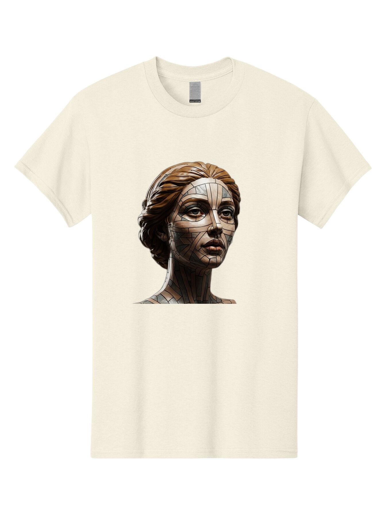 Mosaic-Woman-Portrait Men'S Graphic Tee, 100% Cotton, Comfortable Casual Summer Wear, Machine Washable, Vintage Camera, Old Camera, Antique Camera, Black Camera, Classic Photography, Photography Equipment, Nostalgic Device, Film Camera, Bar179 10