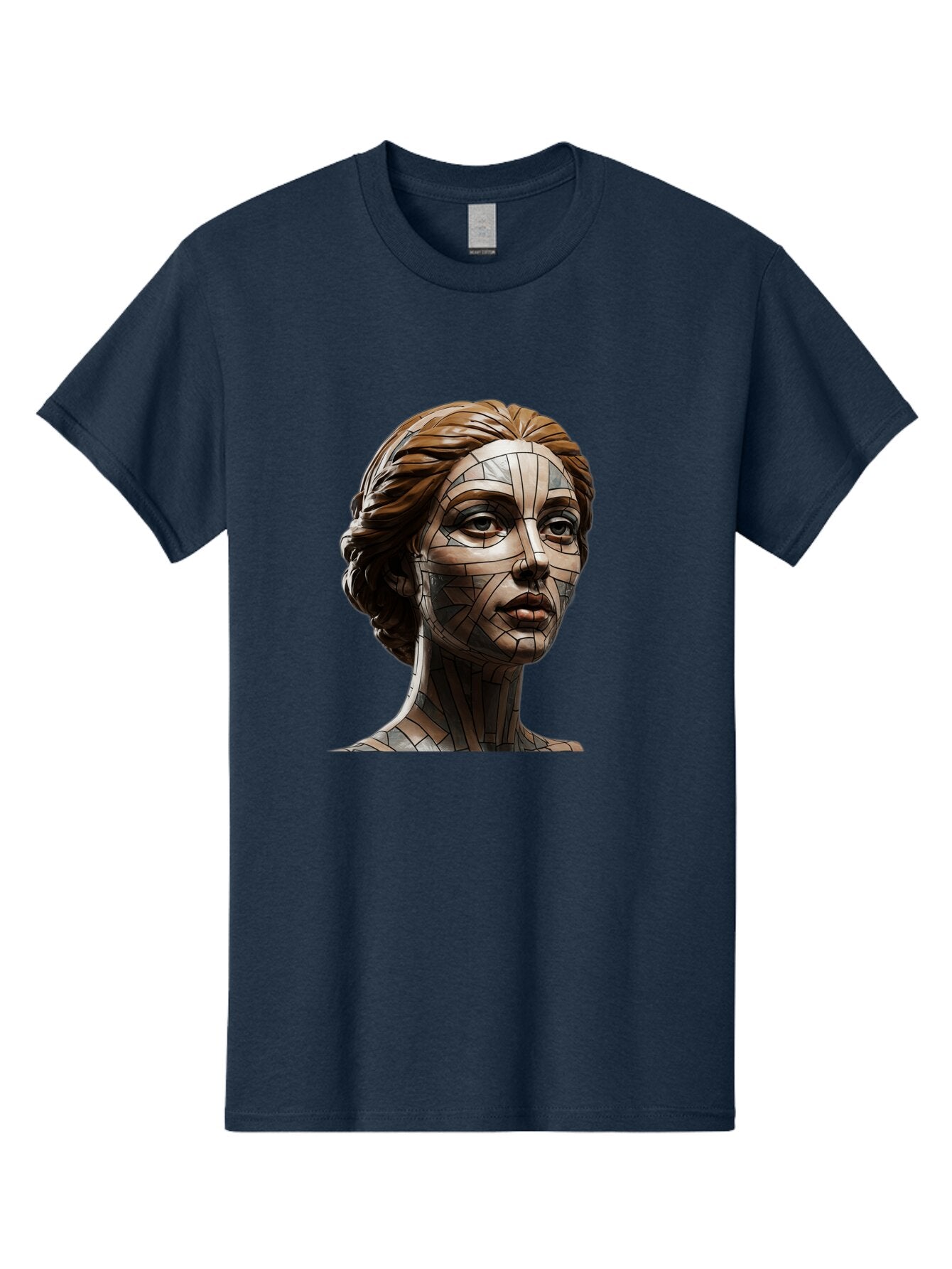 Mosaic-Woman-Portrait Men'S Graphic Tee, 100% Cotton, Comfortable Casual Summer Wear, Machine Washable, Vintage Camera, Old Camera, Antique Camera, Black Camera, Classic Photography, Photography Equipment, Nostalgic Device, Film Camera, Bar179 5