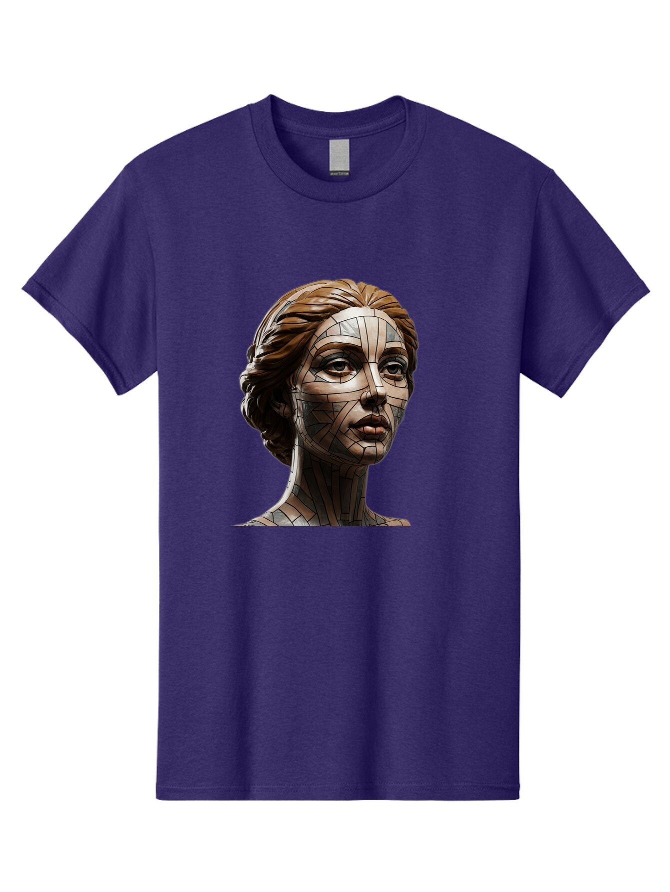Mosaic-Woman-Portrait Men'S Graphic Tee, 100% Cotton, Comfortable Casual Summer Wear, Machine Washable, Vintage Camera, Old Camera, Antique Camera, Black Camera, Classic Photography, Photography Equipment, Nostalgic Device, Film Camera, Bar179 3