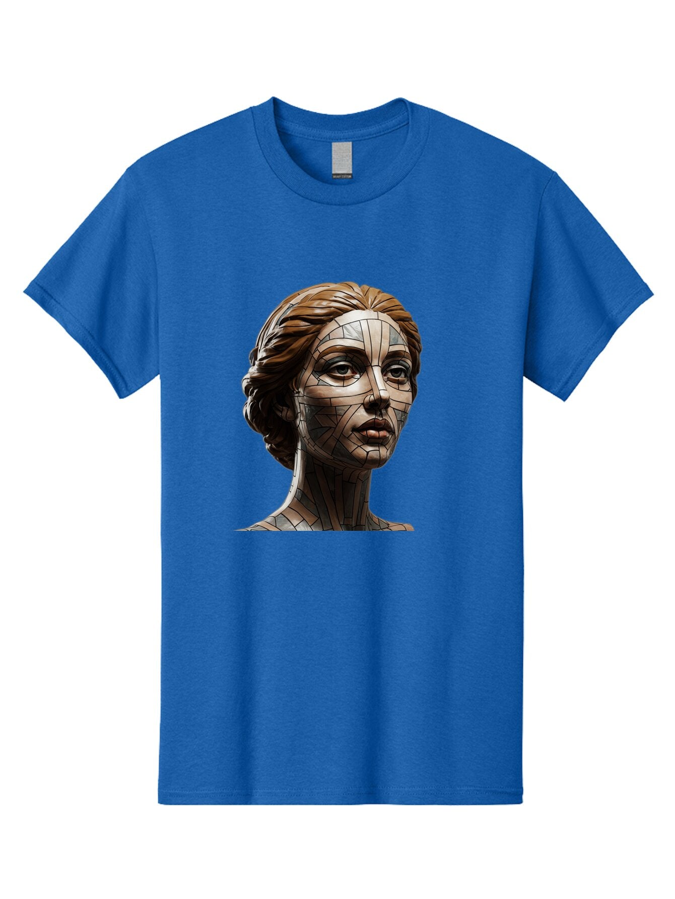 Mosaic-Woman-Portrait Men'S Graphic Tee, 100% Cotton, Comfortable Casual Summer Wear, Machine Washable, Vintage Camera, Old Camera, Antique Camera, Black Camera, Classic Photography, Photography Equipment, Nostalgic Device, Film Camera, Bar179 12