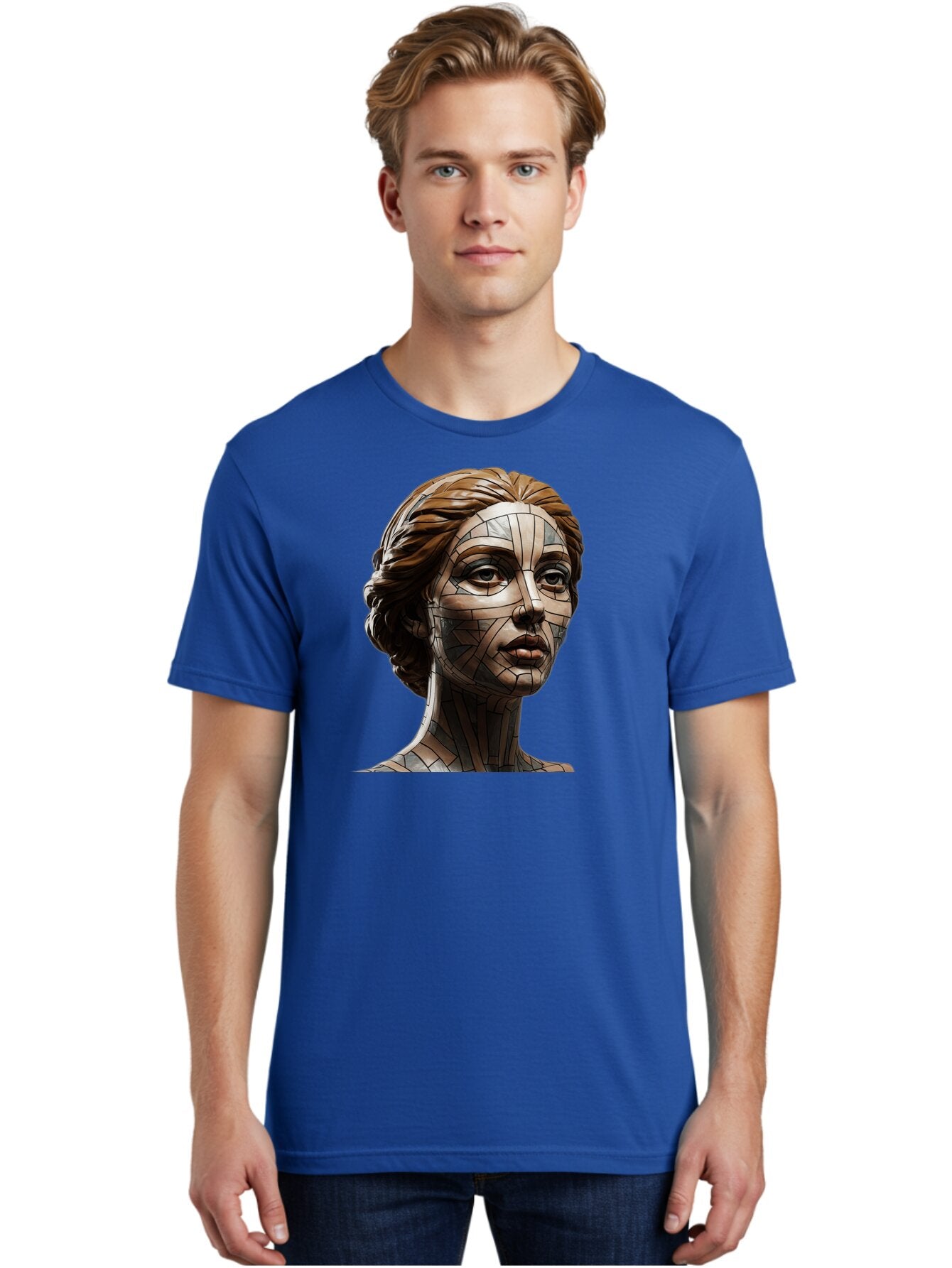 Mosaic-Woman-Portrait Men'S Graphic Tee, 100% Cotton, Comfortable Casual Summer Wear, Machine Washable, Vintage Camera, Old Camera, Antique Camera, Black Camera, Classic Photography, Photography Equipment, Nostalgic Device, Film Camera, Bar179 28
