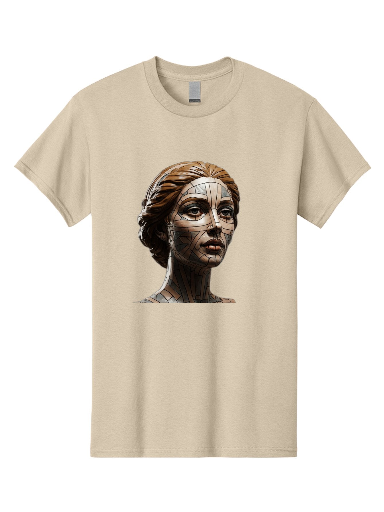 Mosaic-Woman-Portrait Men'S Graphic Tee, 100% Cotton, Comfortable Casual Summer Wear, Machine Washable, Vintage Camera, Old Camera, Antique Camera, Black Camera, Classic Photography, Photography Equipment, Nostalgic Device, Film Camera, Bar179 7
