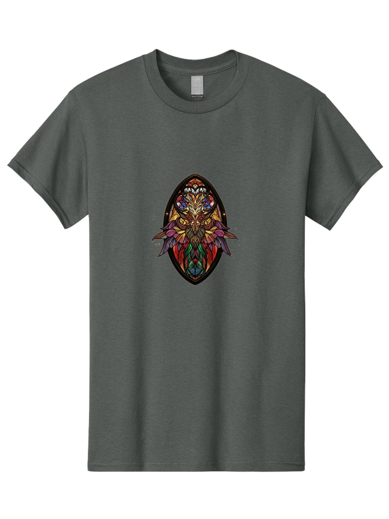 Multicolored-Stained-Glass-Owl Men'S Graphic Tee, 100% Cotton, Comfortable Casual Summer Wear, Machine Washable, Vintage Camera, Old Camera, Antique Camera, Black Camera, Classic Photography, Photography Equipment, Nostalgic Device, Bar182 4
