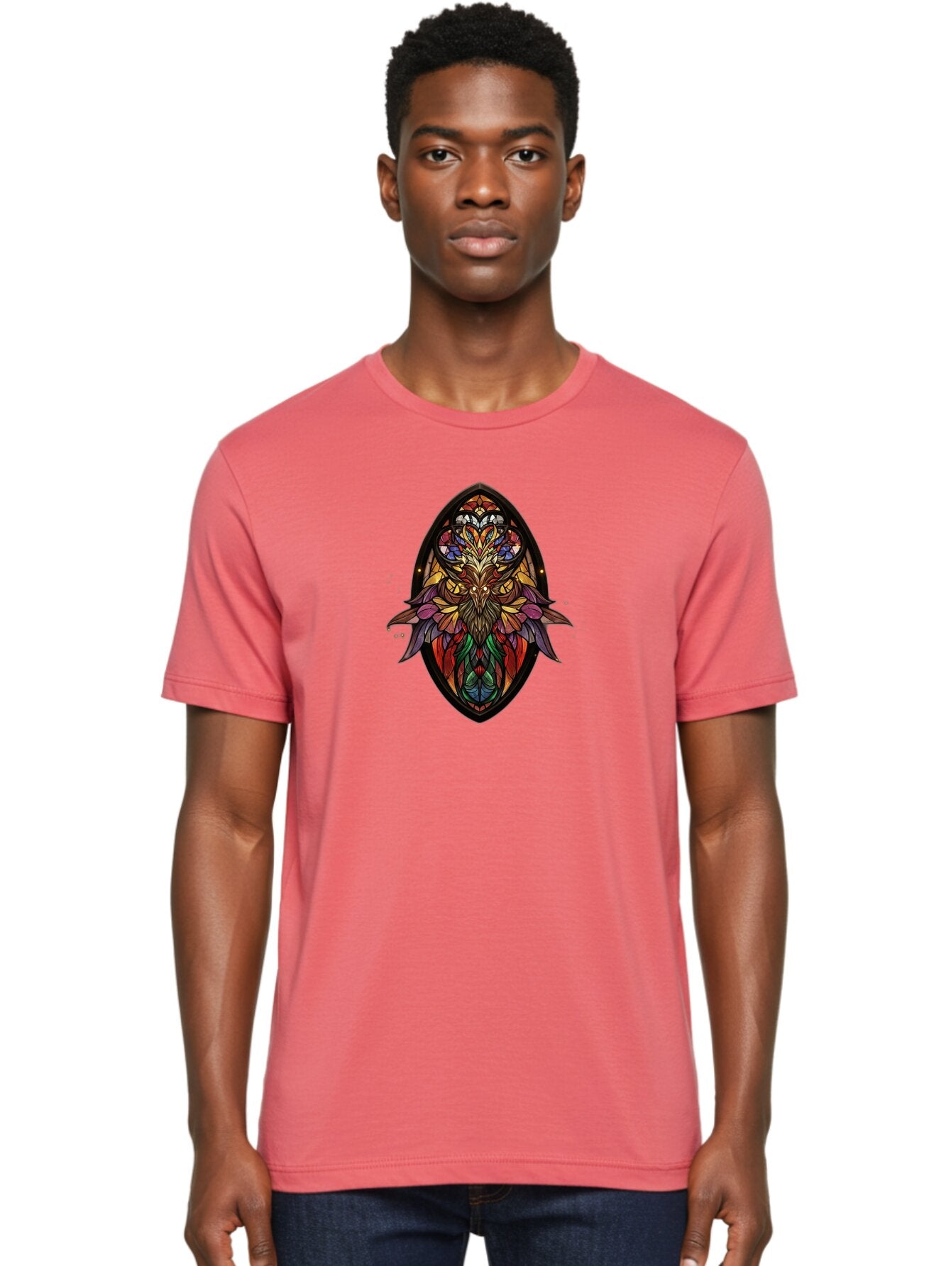 Multicolored-Stained-Glass-Owl Men'S Graphic Tee, 100% Cotton, Comfortable Casual Summer Wear, Machine Washable, Vintage Camera, Old Camera, Antique Camera, Black Camera, Classic Photography, Photography Equipment, Nostalgic Device, Bar182 28