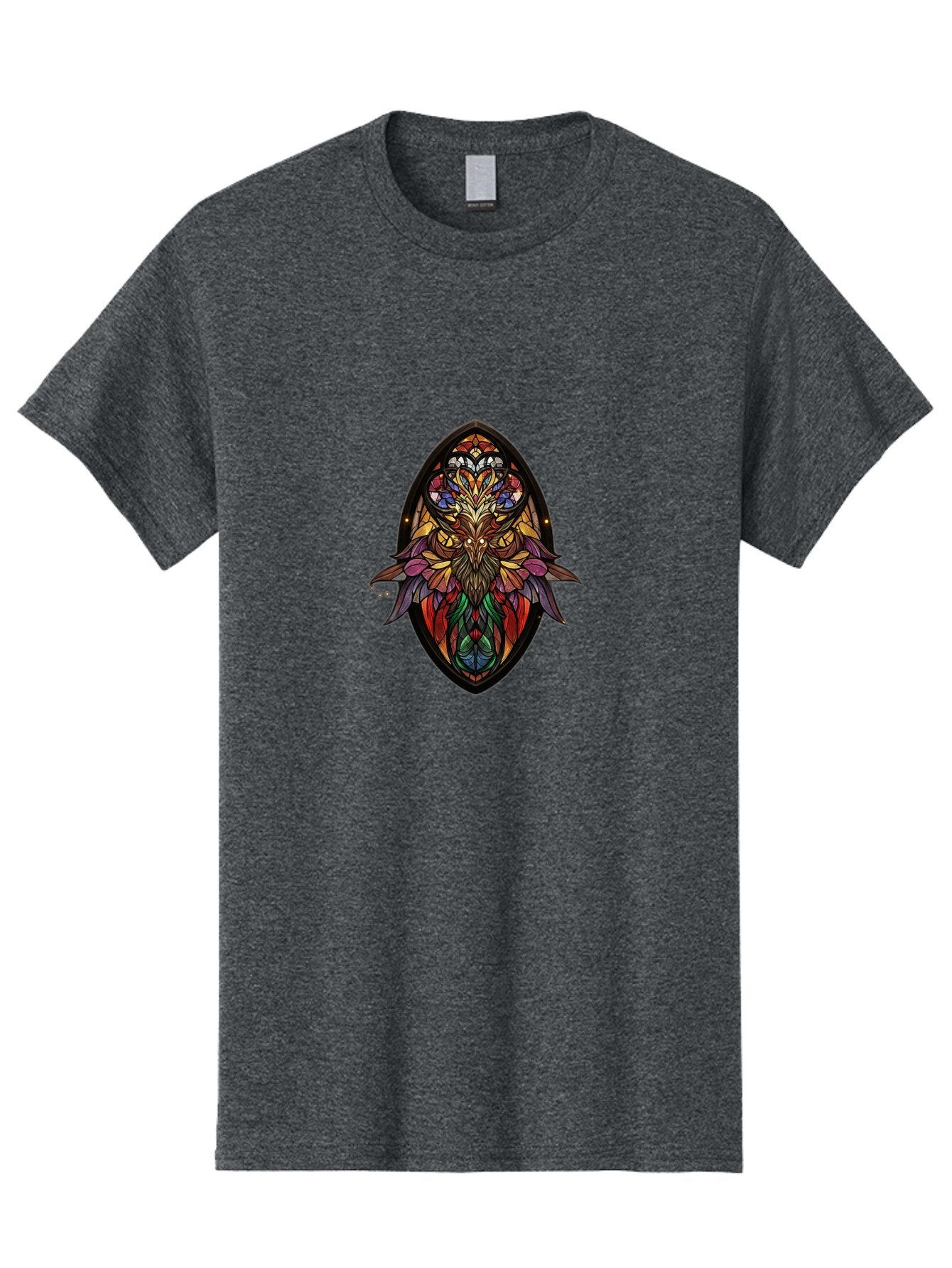 Multicolored-Stained-Glass-Owl Men'S Graphic Tee, 100% Cotton, Comfortable Casual Summer Wear, Machine Washable, Vintage Camera, Old Camera, Antique Camera, Black Camera, Classic Photography, Photography Equipment, Nostalgic Device, Bar182 2