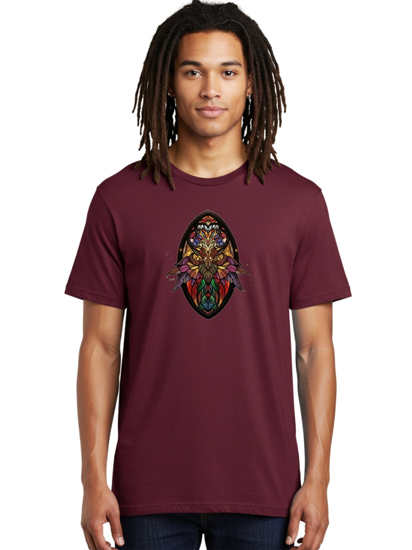 Multicolored-Stained-Glass-Owl Men'S Graphic Tee, 100% Cotton, Comfortable Casual Summer Wear, Machine Washable, Vintage Camera, Old Camera, Antique Camera, Black Camera, Classic Photography, Photography Equipment, Nostalgic Device, Bar182 22