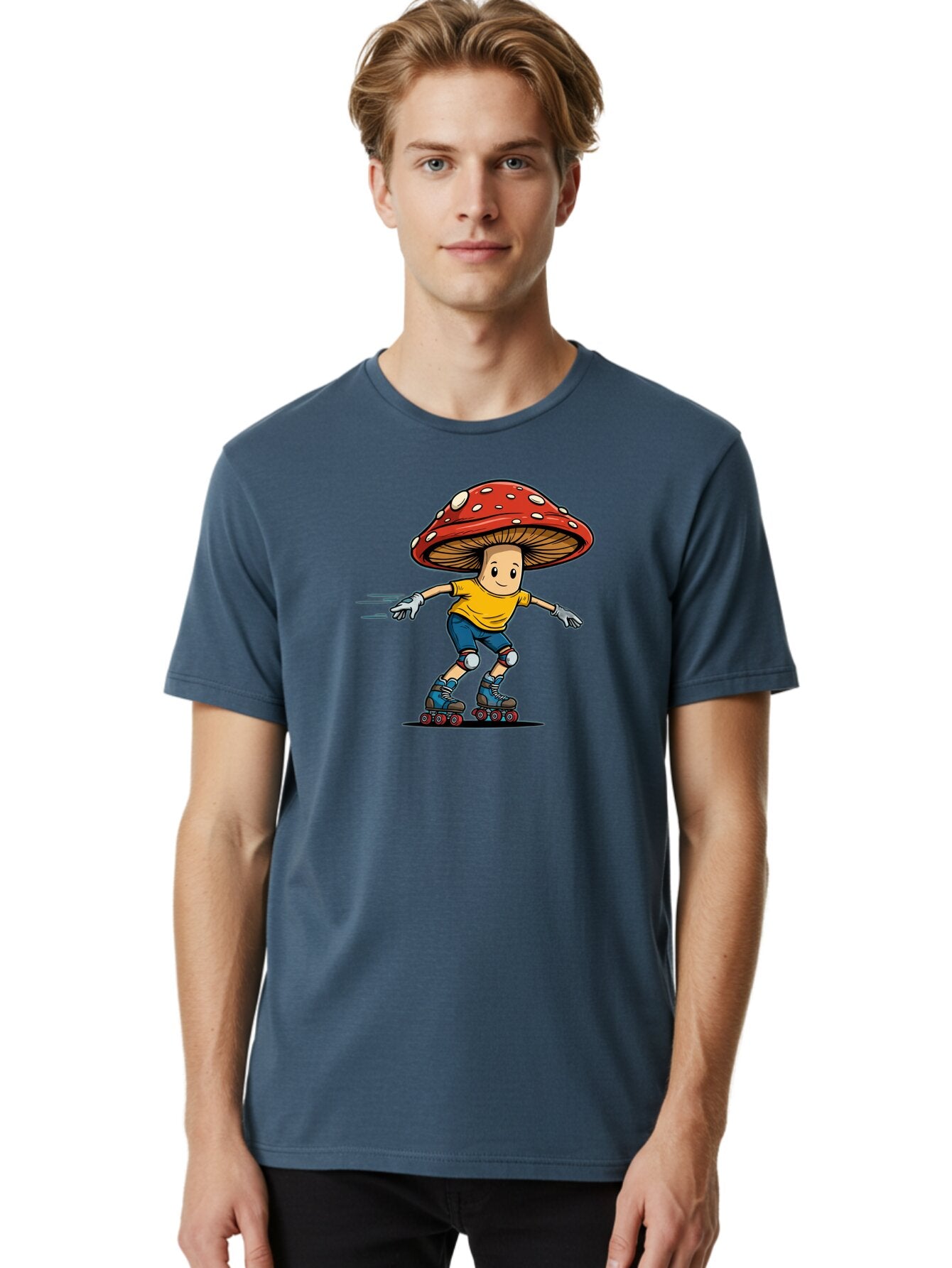 Mushroom-Boy-Skating Men'S Graphic Tee, 100% Cotton, Comfortable Casual Summer Wear, Machine Washable, Vintage Camera, Old Camera, Antique Camera, Black Camera, Classic Photography, Photography Equipment, Nostalgic Device, Film Camera, Bar185 28