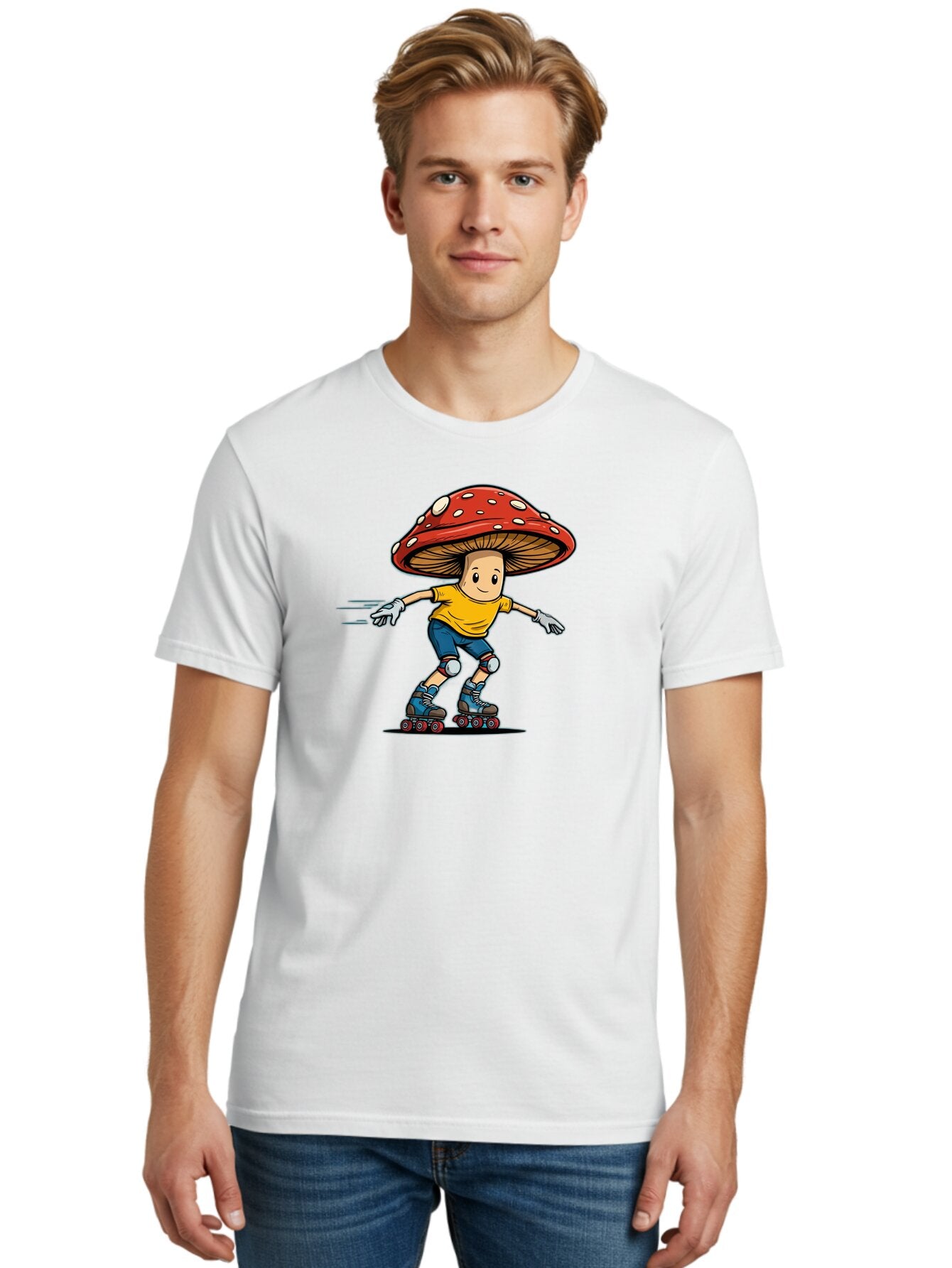 Mushroom-Boy-Skating Men'S Graphic Tee, 100% Cotton, Comfortable Casual Summer Wear, Machine Washable, Vintage Camera, Old Camera, Antique Camera, Black Camera, Classic Photography, Photography Equipment, Nostalgic Device, Film Camera, Bar185 21