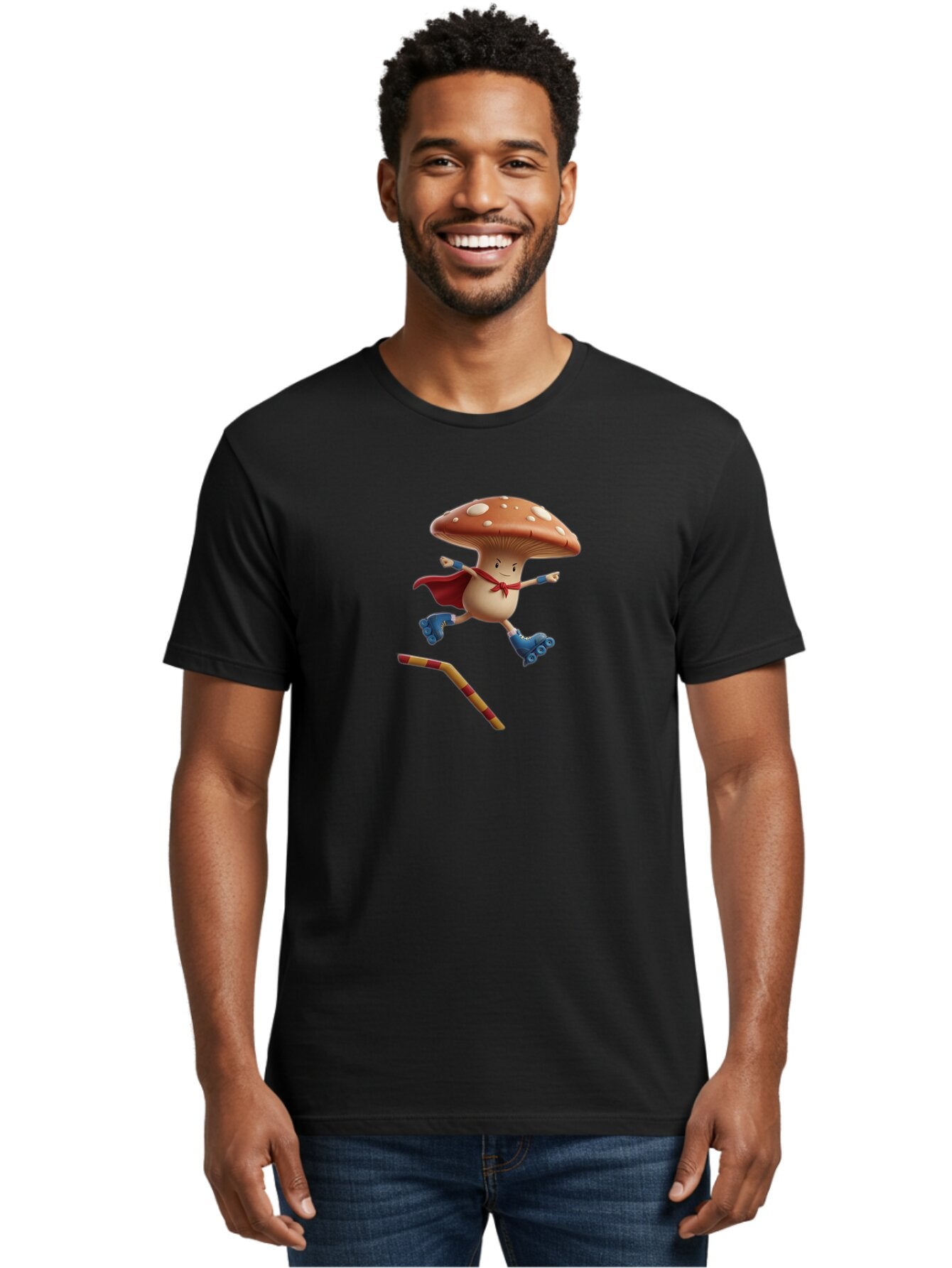 Mushroom-Character-1 Men'S Graphic Tee, 100% Cotton, Comfortable Casual Summer Wear, Machine Washable, Vintage Camera, Old Camera, Antique Camera, Black Camera, Classic Photography, Photography Equipment, Nostalgic Device, Film Camera, Bar186 18