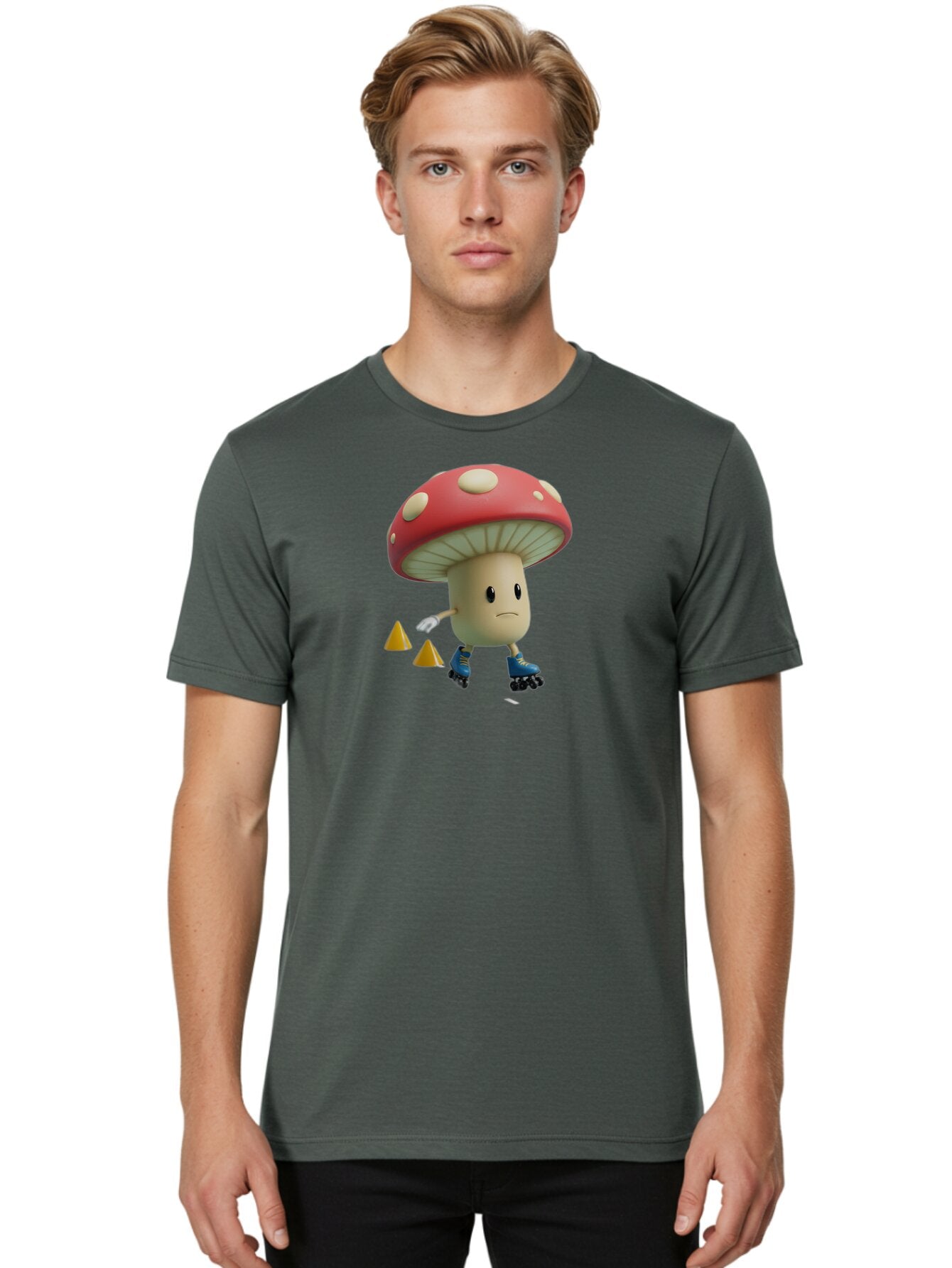 Mushroom-Character-3 Men'S Graphic Tee, 100% Cotton, Comfortable Casual Summer Wear, Machine Washable, Vintage Camera, Old Camera, Antique Camera, Black Camera, Classic Photography, Photography Equipment, Nostalgic Device, Film Camera, Bar188 24