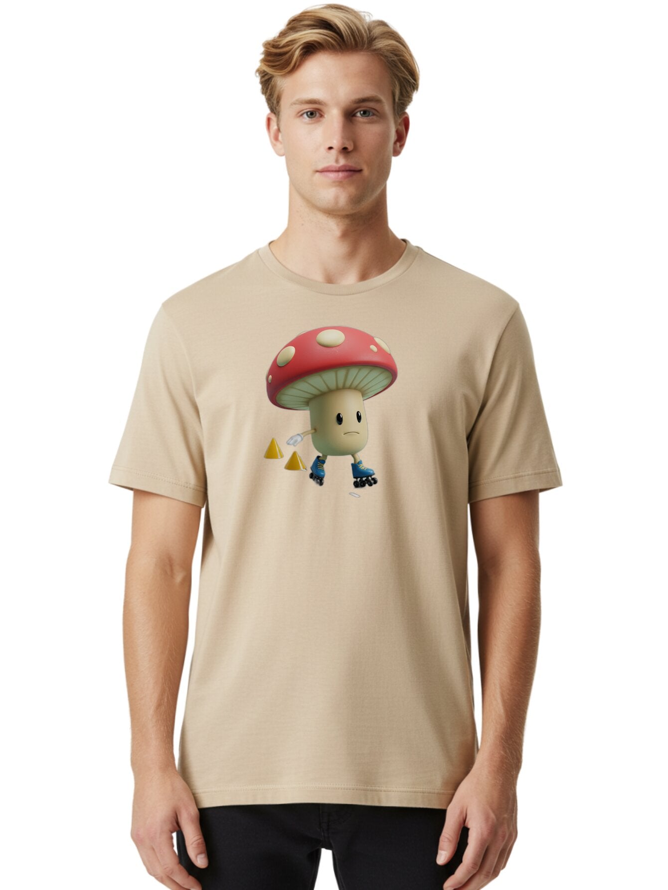 Mushroom-Character-3 Men'S Graphic Tee, 100% Cotton, Comfortable Casual Summer Wear, Machine Washable, Vintage Camera, Old Camera, Antique Camera, Black Camera, Classic Photography, Photography Equipment, Nostalgic Device, Film Camera, Bar188 26