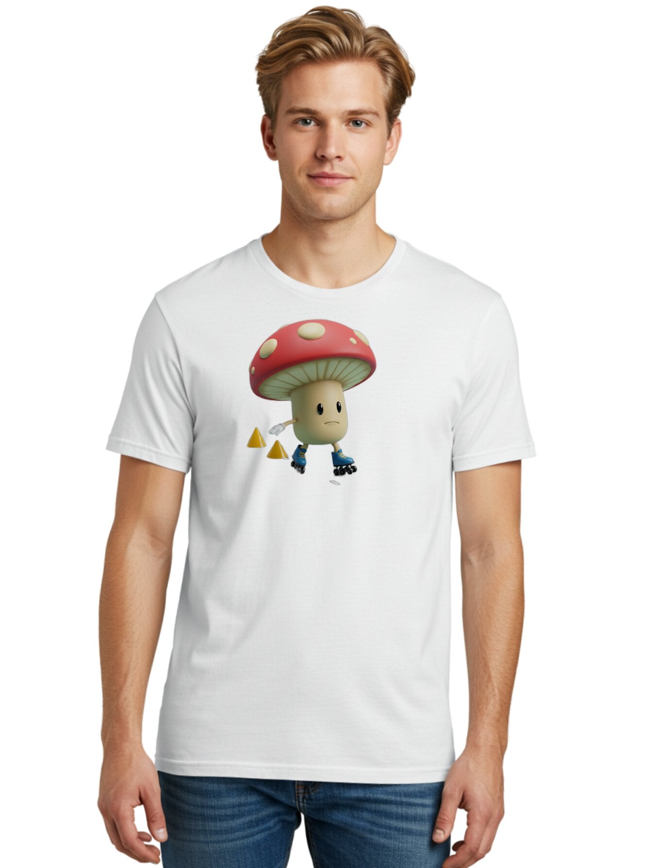 Mushroom-Character-3 Men'S Graphic Tee, 100% Cotton, Comfortable Casual Summer Wear, Machine Washable, Vintage Camera, Old Camera, Antique Camera, Black Camera, Classic Photography, Photography Equipment, Nostalgic Device, Film Camera, Bar188 21