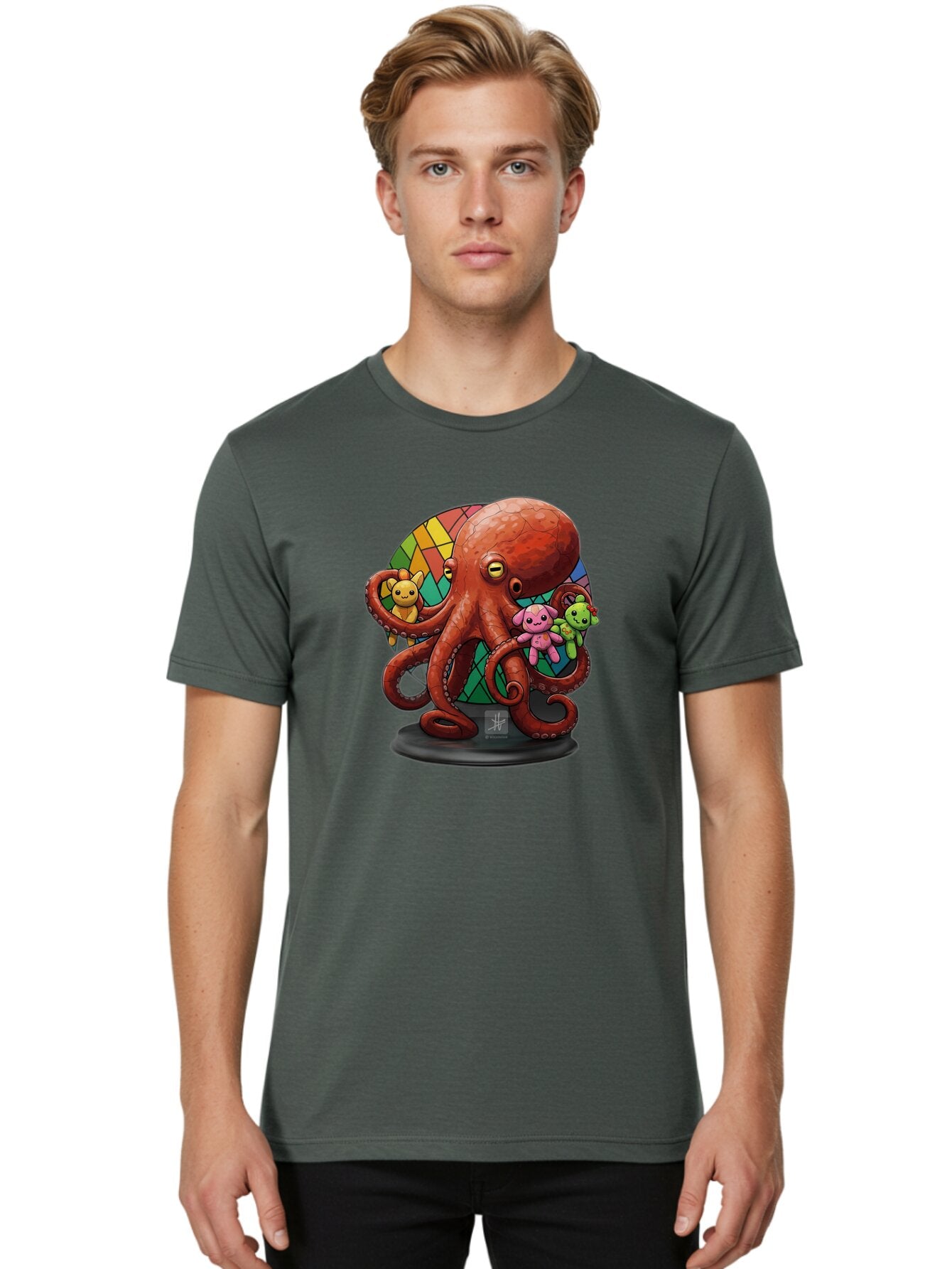 Octo-Teddy-1 Men'S Graphic Tee, 100% Cotton, Comfortable Casual Summer Wear, Machine Washable, Vintage Camera, Old Camera, Antique Camera, Black Camera, Classic Photography, Photography Equipment, Nostalgic Device, Film Camera, Camera Art Bar207 17