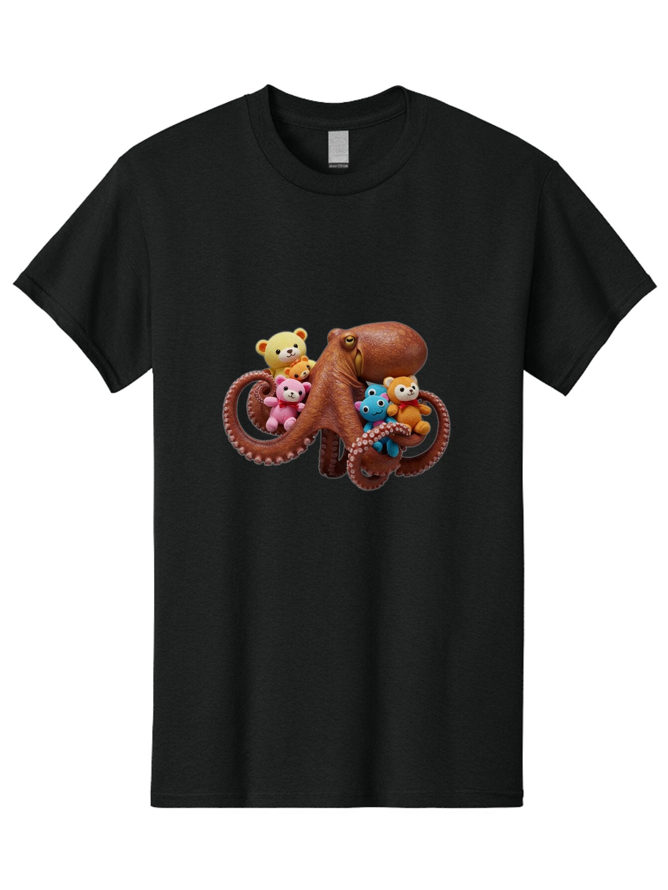 Octo-Teddy Men'S Graphic Tee, 100% Cotton, Comfortable Casual Summer Wear, Machine Washable, Vintage Camera, Old Camera, Antique Camera, Black Camera, Classic Photography, Photography Equipment, Nostalgic Device, Film Camera, Camera Art Bar208 13
