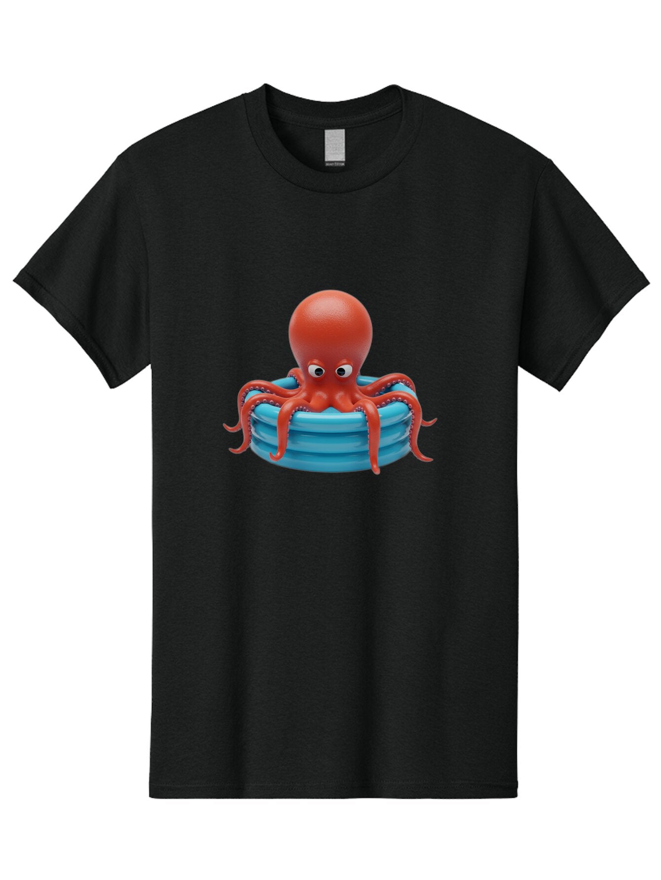 Octopus-In-Inflatable-Ring Men'S Graphic Tee, 100% Cotton, Comfortable Casual Summer Wear, Machine Washable, Vintage Camera, Old Camera, Antique Camera, Black Camera, Classic Photography, Photography Equipment, Nostalgic Device, Film Camera, Bar216 2