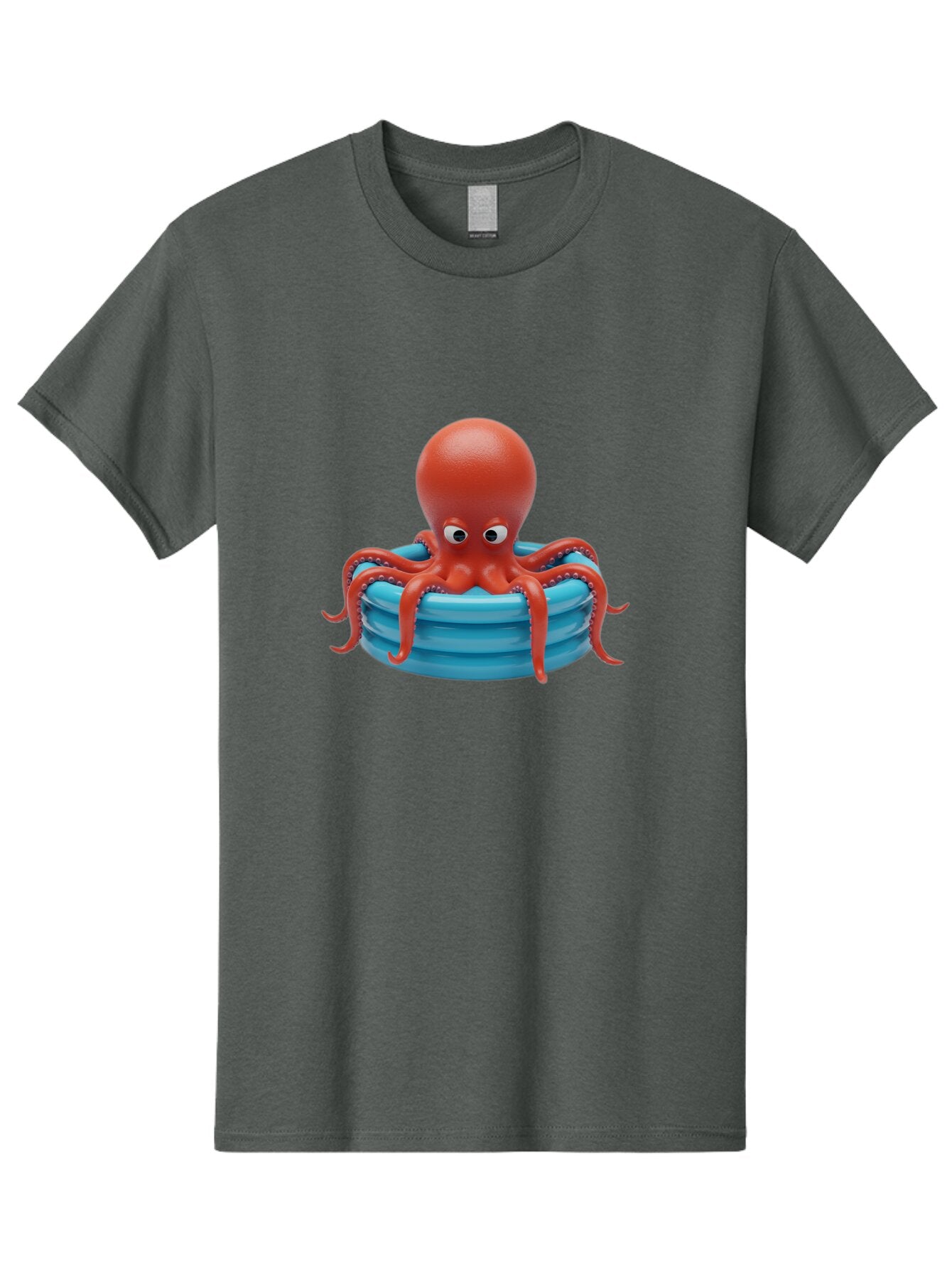 Octopus-In-Inflatable-Ring Men'S Graphic Tee, 100% Cotton, Comfortable Casual Summer Wear, Machine Washable, Vintage Camera, Old Camera, Antique Camera, Black Camera, Classic Photography, Photography Equipment, Nostalgic Device, Film Camera, Bar216 12