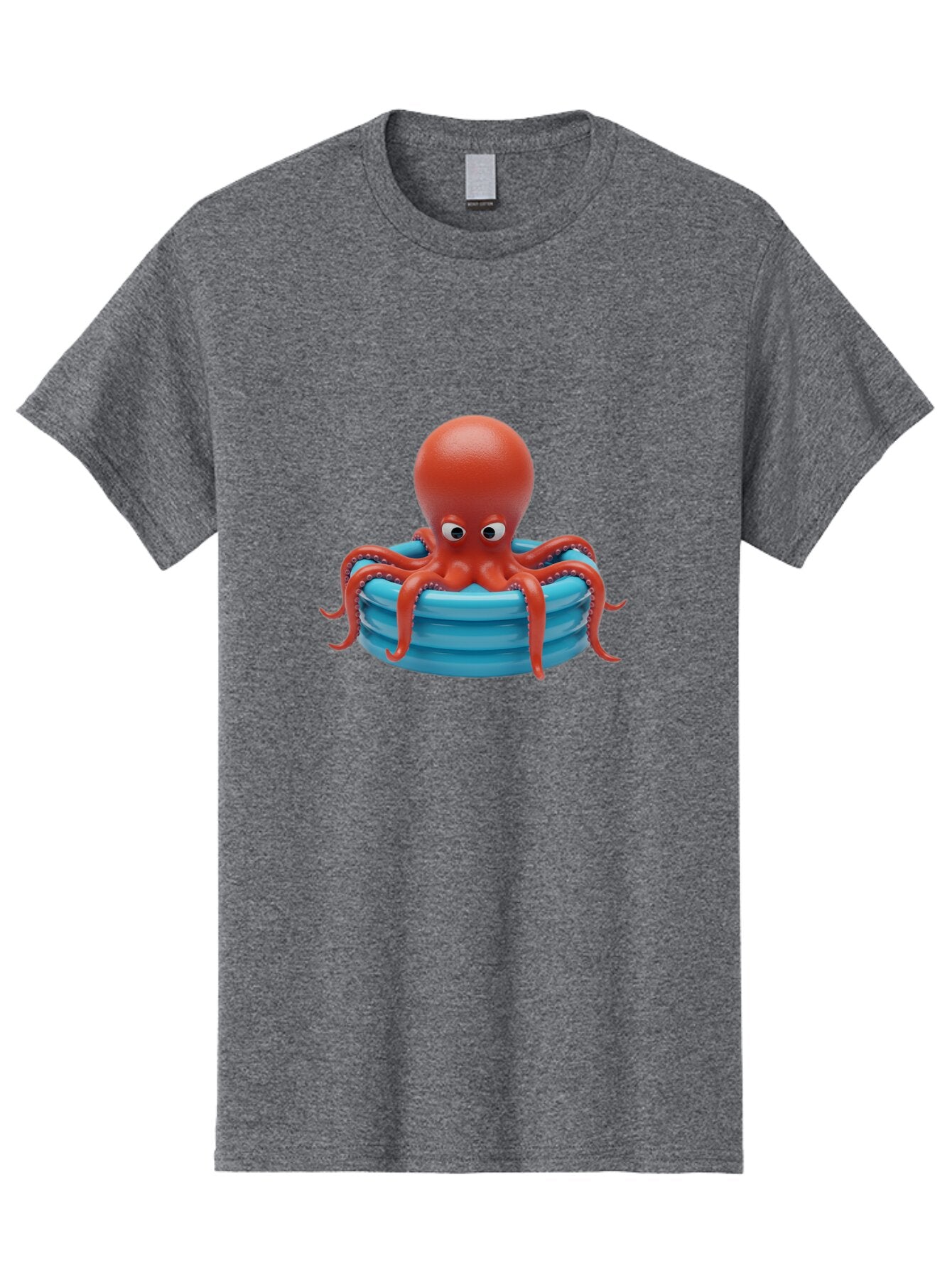 Octopus-In-Inflatable-Ring Men'S Graphic Tee, 100% Cotton, Comfortable Casual Summer Wear, Machine Washable, Vintage Camera, Old Camera, Antique Camera, Black Camera, Classic Photography, Photography Equipment, Nostalgic Device, Film Camera, Bar216 1