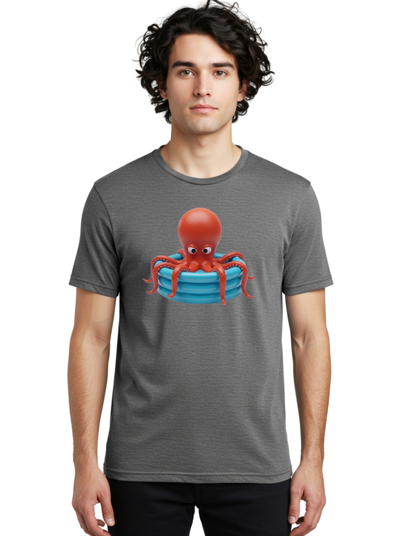 Octopus-In-Inflatable-Ring Men'S Graphic Tee, 100% Cotton, Comfortable Casual Summer Wear, Machine Washable, Vintage Camera, Old Camera, Antique Camera, Black Camera, Classic Photography, Photography Equipment, Nostalgic Device, Film Camera, Bar216 19