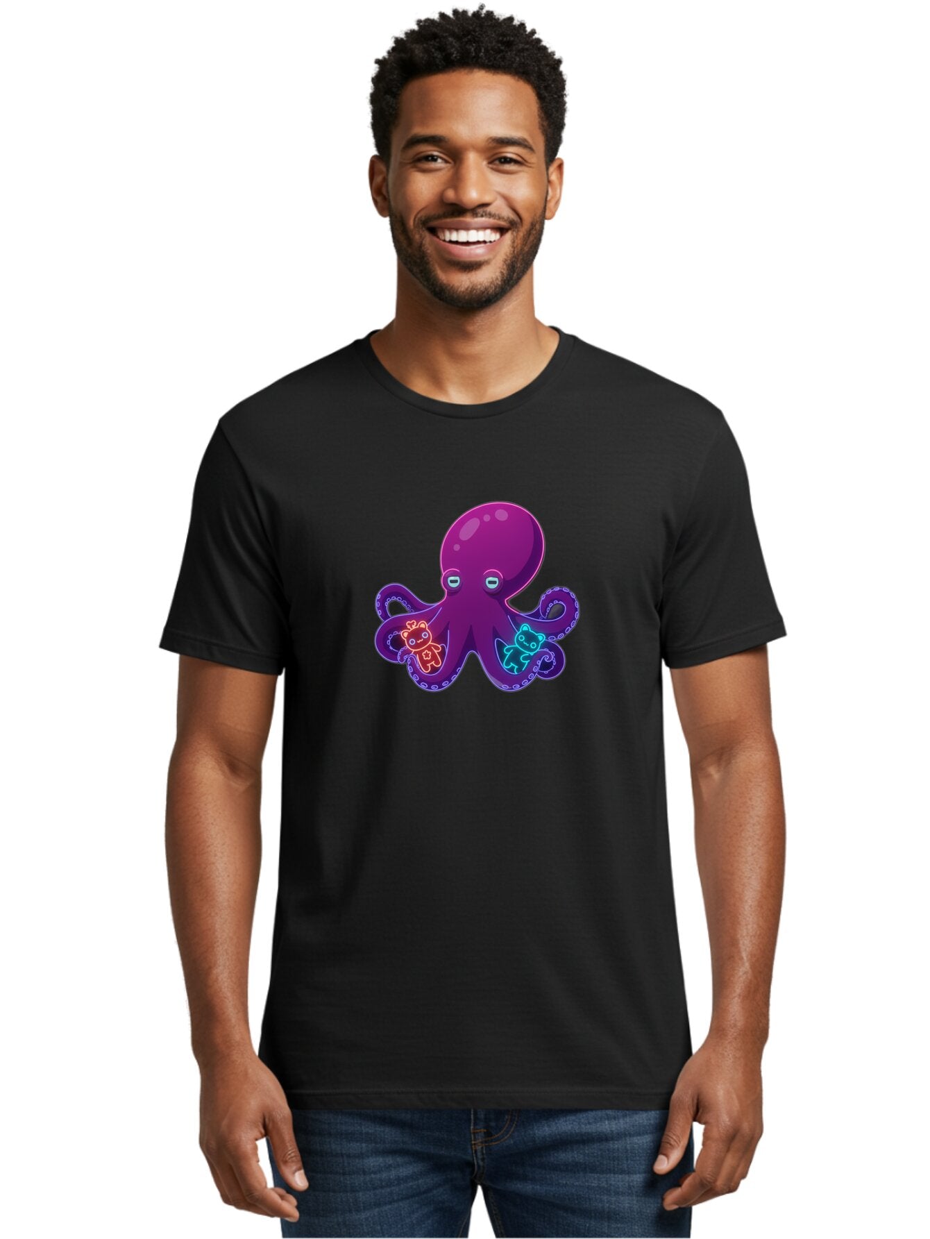 Octopus-With-Teddy-Bears Men'S Graphic Tee, 100% Cotton, Comfortable Casual Summer Wear, Machine Washable, Vintage Camera, Old Camera, Antique Camera, Black Camera, Classic Photography, Photography Equipment, Nostalgic Device, Film Camera, Bar220 27