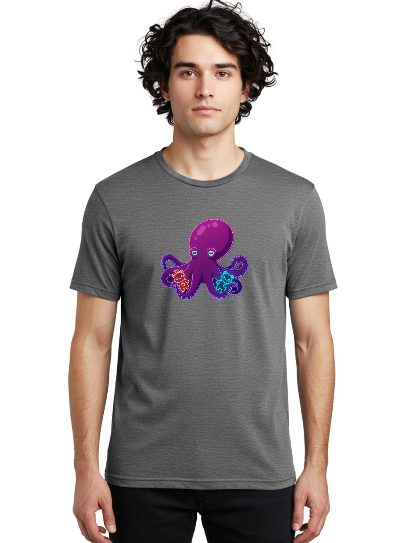 Octopus-With-Teddy-Bears Men'S Graphic Tee, 100% Cotton, Comfortable Casual Summer Wear, Machine Washable, Vintage Camera, Old Camera, Antique Camera, Black Camera, Classic Photography, Photography Equipment, Nostalgic Device, Film Camera, Bar220 22