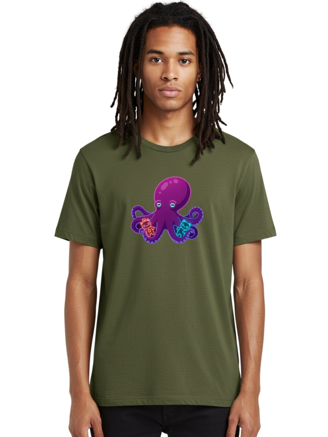 Octopus-With-Teddy-Bears Men'S Graphic Tee, 100% Cotton, Comfortable Casual Summer Wear, Machine Washable, Vintage Camera, Old Camera, Antique Camera, Black Camera, Classic Photography, Photography Equipment, Nostalgic Device, Film Camera, Bar220 21