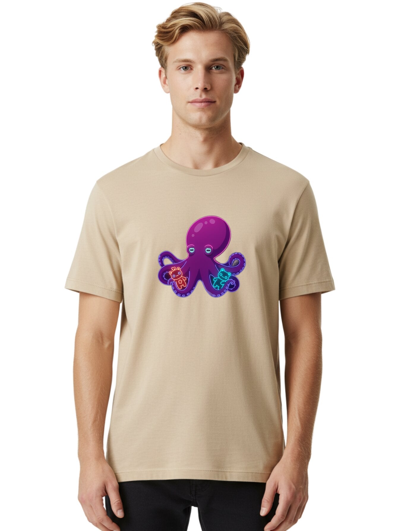 Octopus-With-Teddy-Bears Men'S Graphic Tee, 100% Cotton, Comfortable Casual Summer Wear, Machine Washable, Vintage Camera, Old Camera, Antique Camera, Black Camera, Classic Photography, Photography Equipment, Nostalgic Device, Film Camera, Bar220 30
