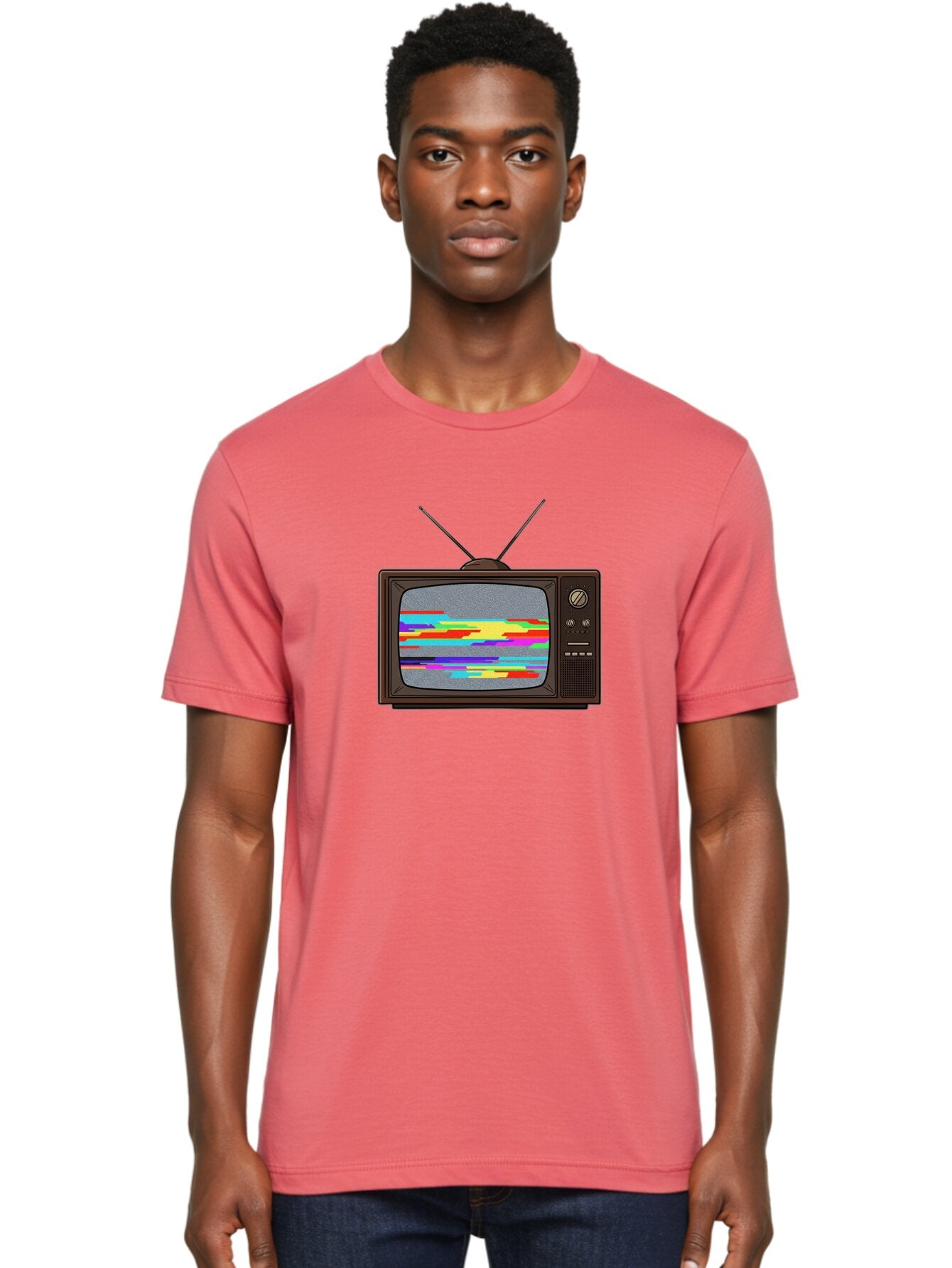 Old-Tv Men'S Graphic Tee, 100% Cotton, Comfortable Casual Summer Wear, Machine Washable, Vintage Camera, Old Camera, Antique Camera, Black Camera, Classic Photography, Photography Equipment, Nostalgic Device, Film Camera, Camera Art Bar225 17