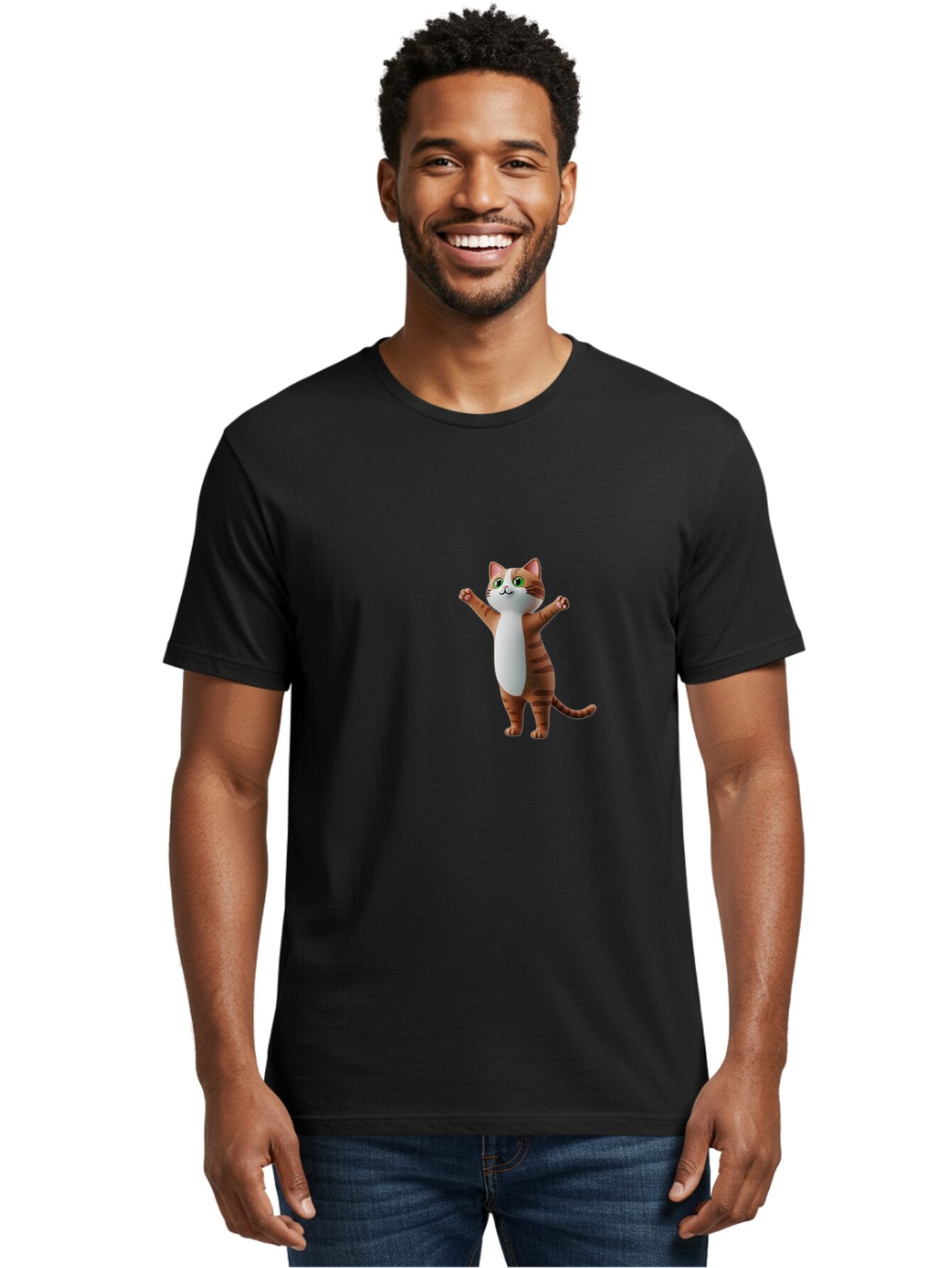 Orange-Tabby-Cat Men'S Graphic Tee, 100% Cotton, Comfortable Casual Summer Wear, Machine Washable, Vintage Camera, Old Camera, Antique Camera, Black Camera, Classic Photography, Photography Equipment, Nostalgic Device, Film Camera, Camera Art Bar230 20