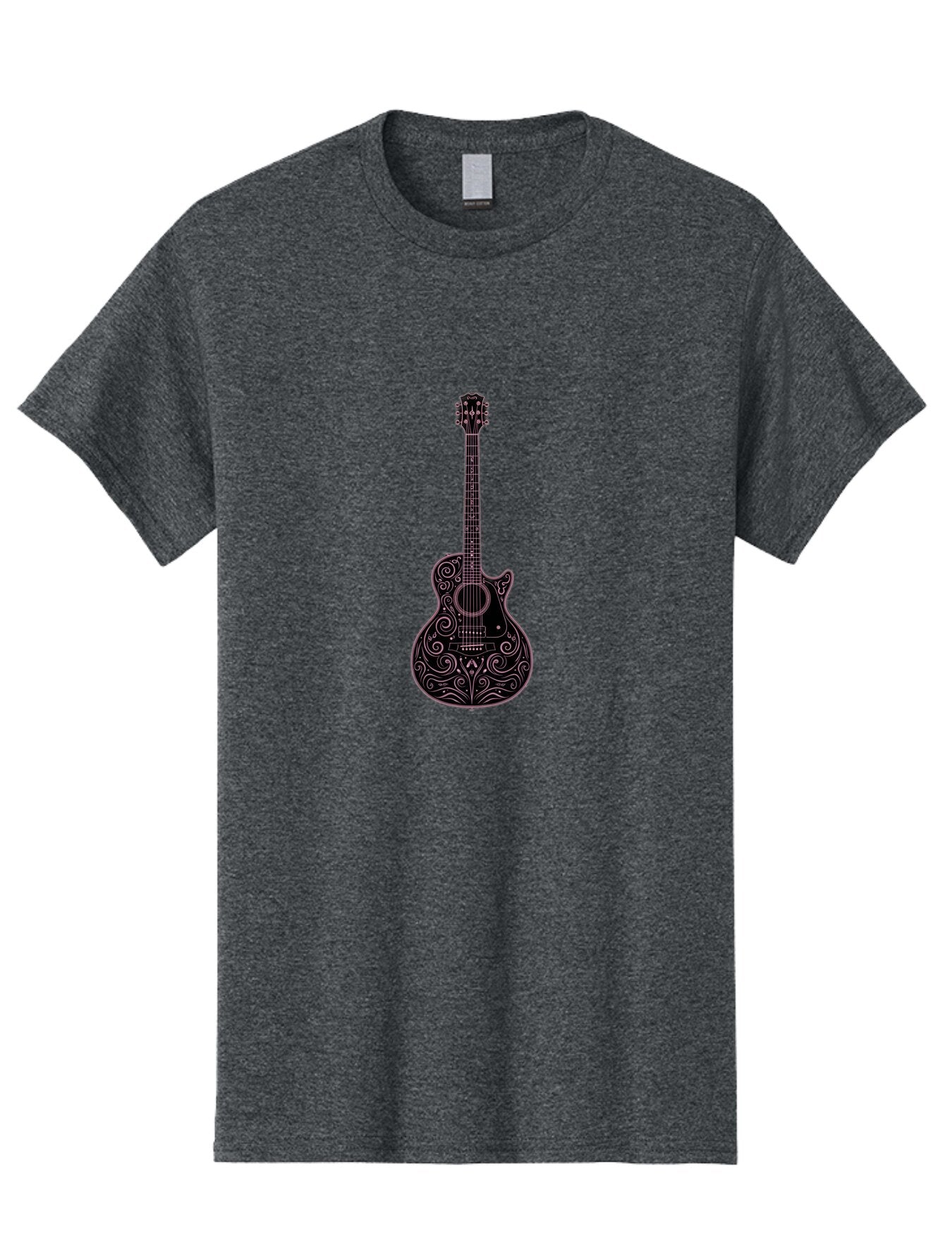 Ornate-Guitar-1 Men'S Graphic Tee, 100% Cotton, Comfortable Casual Summer Wear, Machine Washable, Vintage Camera, Old Camera, Antique Camera, Black Camera, Classic Photography, Photography Equipment, Nostalgic Device, Film Camera, Camera Art Bar234 2