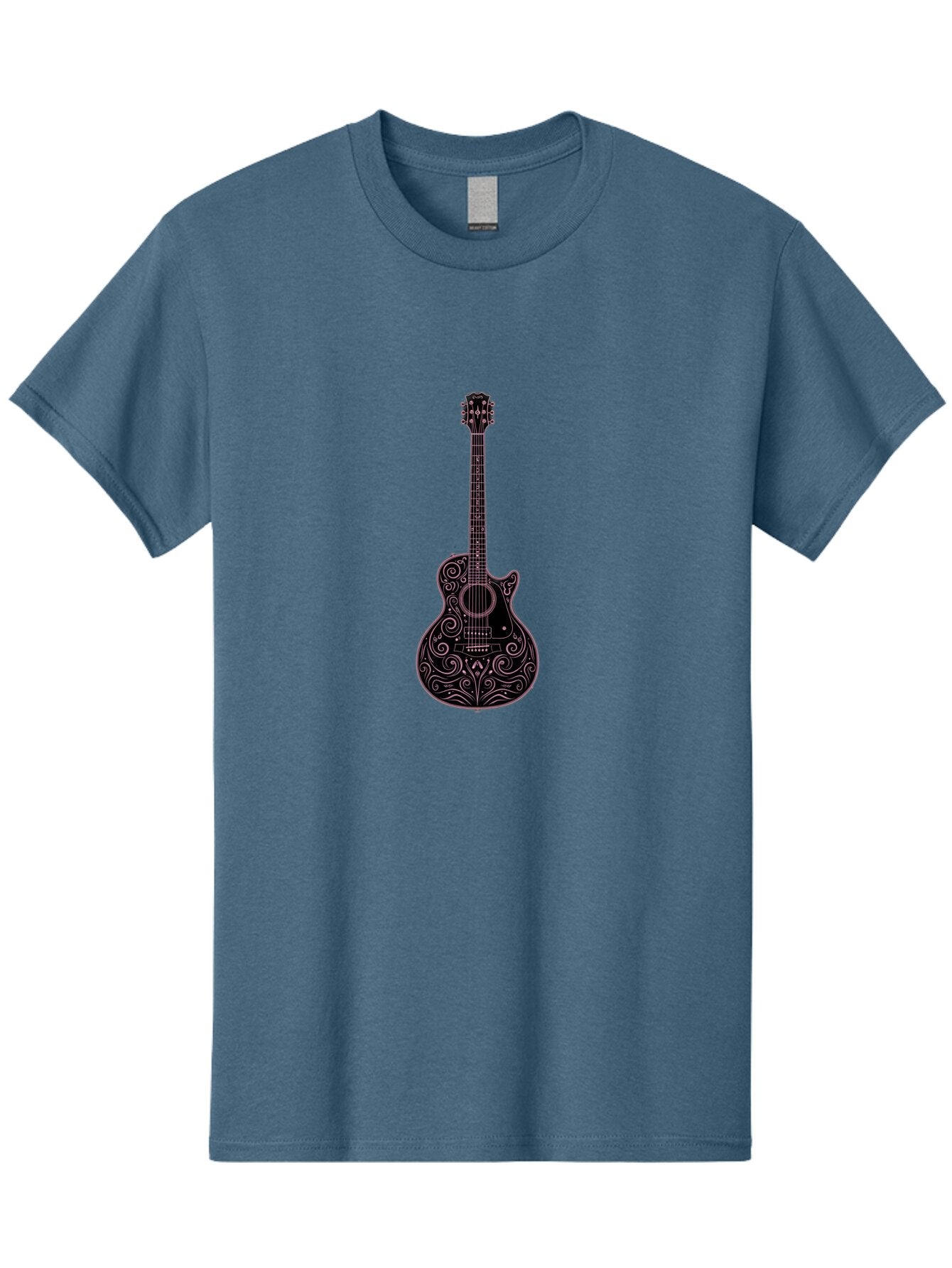 Ornate-Guitar-1 Men'S Graphic Tee, 100% Cotton, Comfortable Casual Summer Wear, Machine Washable, Vintage Camera, Old Camera, Antique Camera, Black Camera, Classic Photography, Photography Equipment, Nostalgic Device, Film Camera, Camera Art Bar234 12