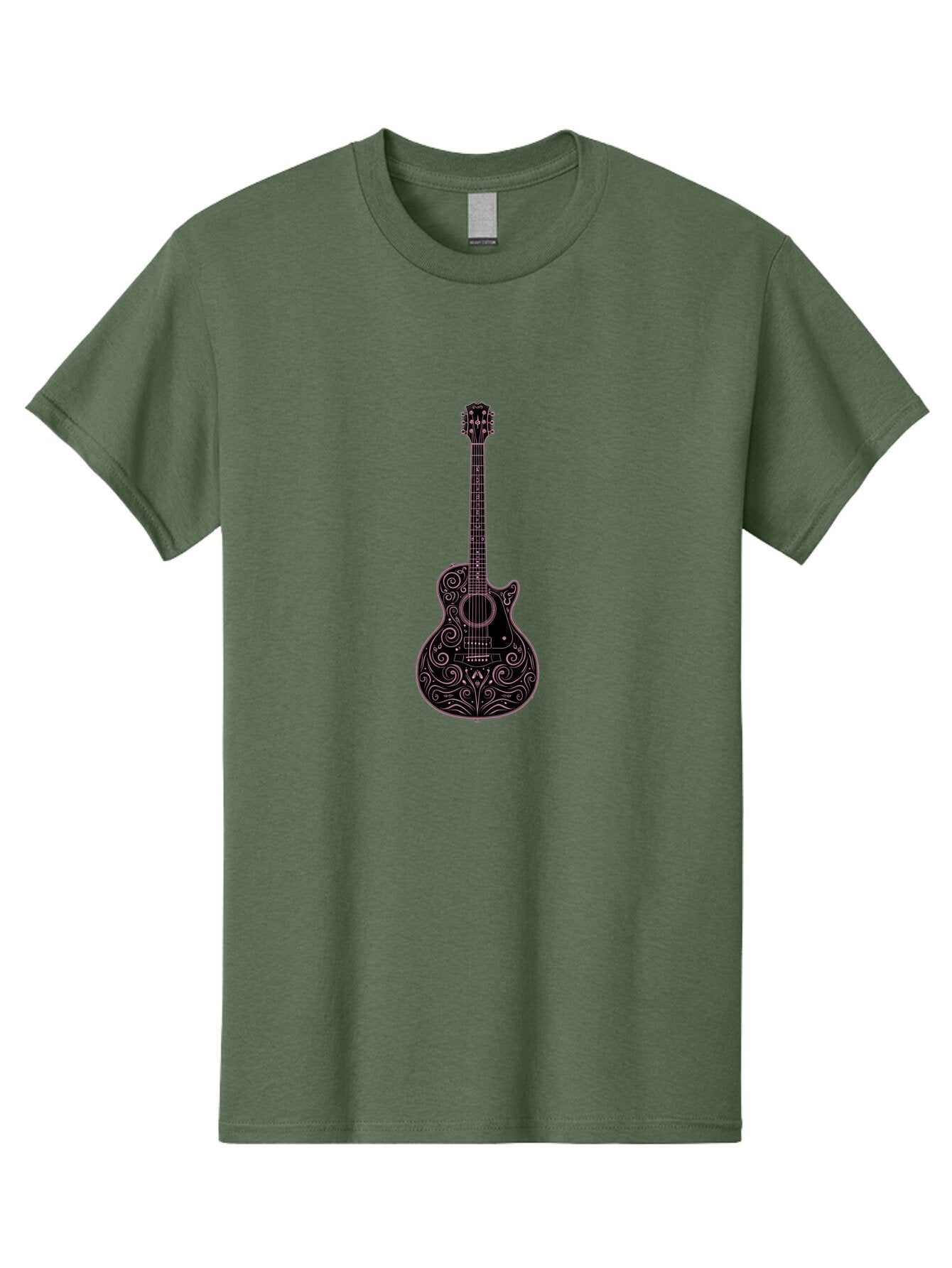 Ornate-Guitar-1 Men'S Graphic Tee, 100% Cotton, Comfortable Casual Summer Wear, Machine Washable, Vintage Camera, Old Camera, Antique Camera, Black Camera, Classic Photography, Photography Equipment, Nostalgic Device, Film Camera, Camera Art Bar234 14