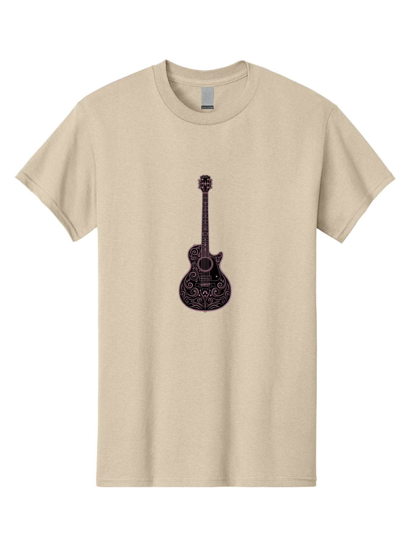 Ornate-Guitar-1 Men'S Graphic Tee, 100% Cotton, Comfortable Casual Summer Wear, Machine Washable, Vintage Camera, Old Camera, Antique Camera, Black Camera, Classic Photography, Photography Equipment, Nostalgic Device, Film Camera, Camera Art Bar234 3