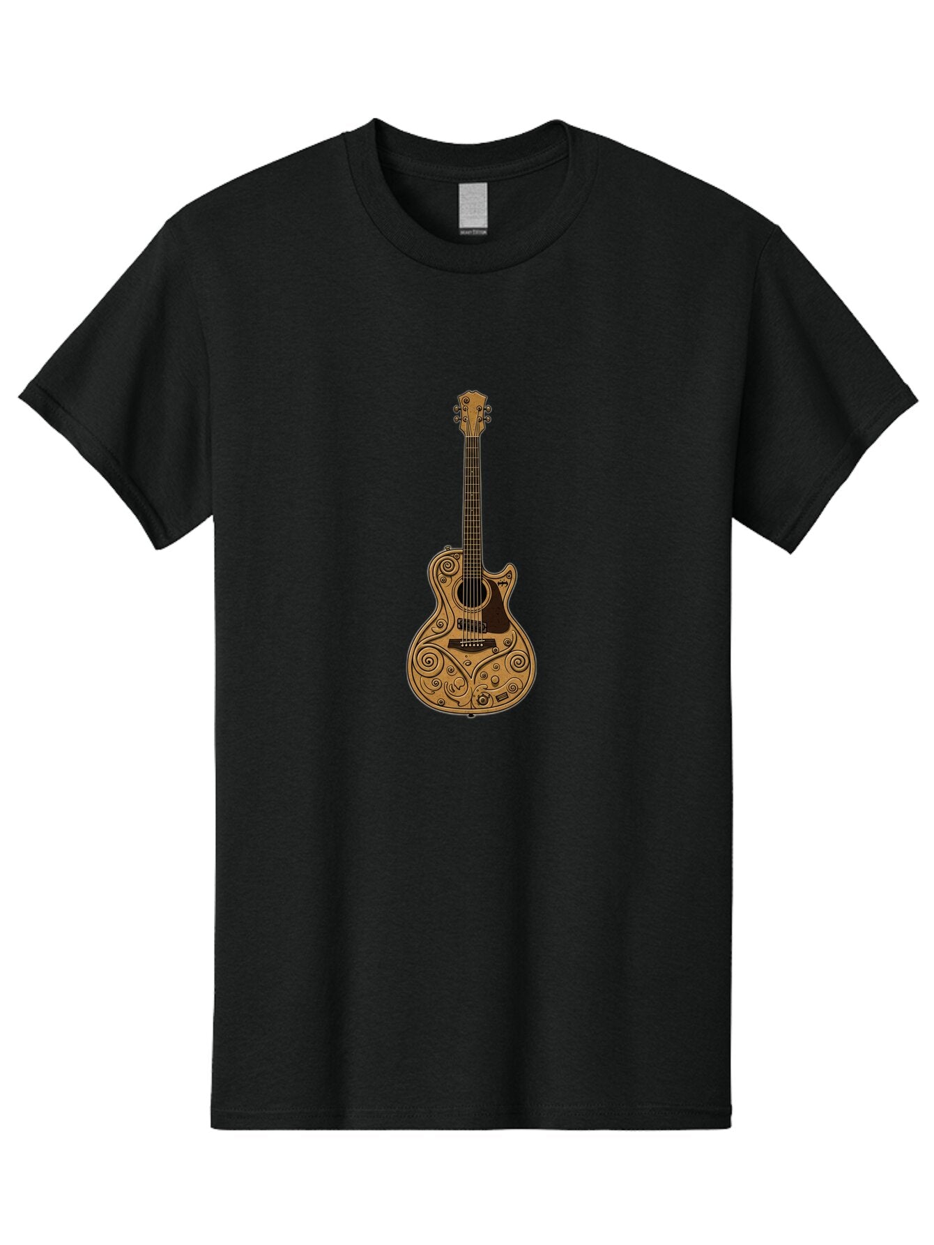 Ornate-Guitar Men'S Graphic Tee, 100% Cotton, Comfortable Casual Summer Wear, Machine Washable, Vintage Camera, Old Camera, Antique Camera, Black Camera, Classic Photography, Photography Equipment, Nostalgic Device, Film Camera, Camera Art Bar235 7