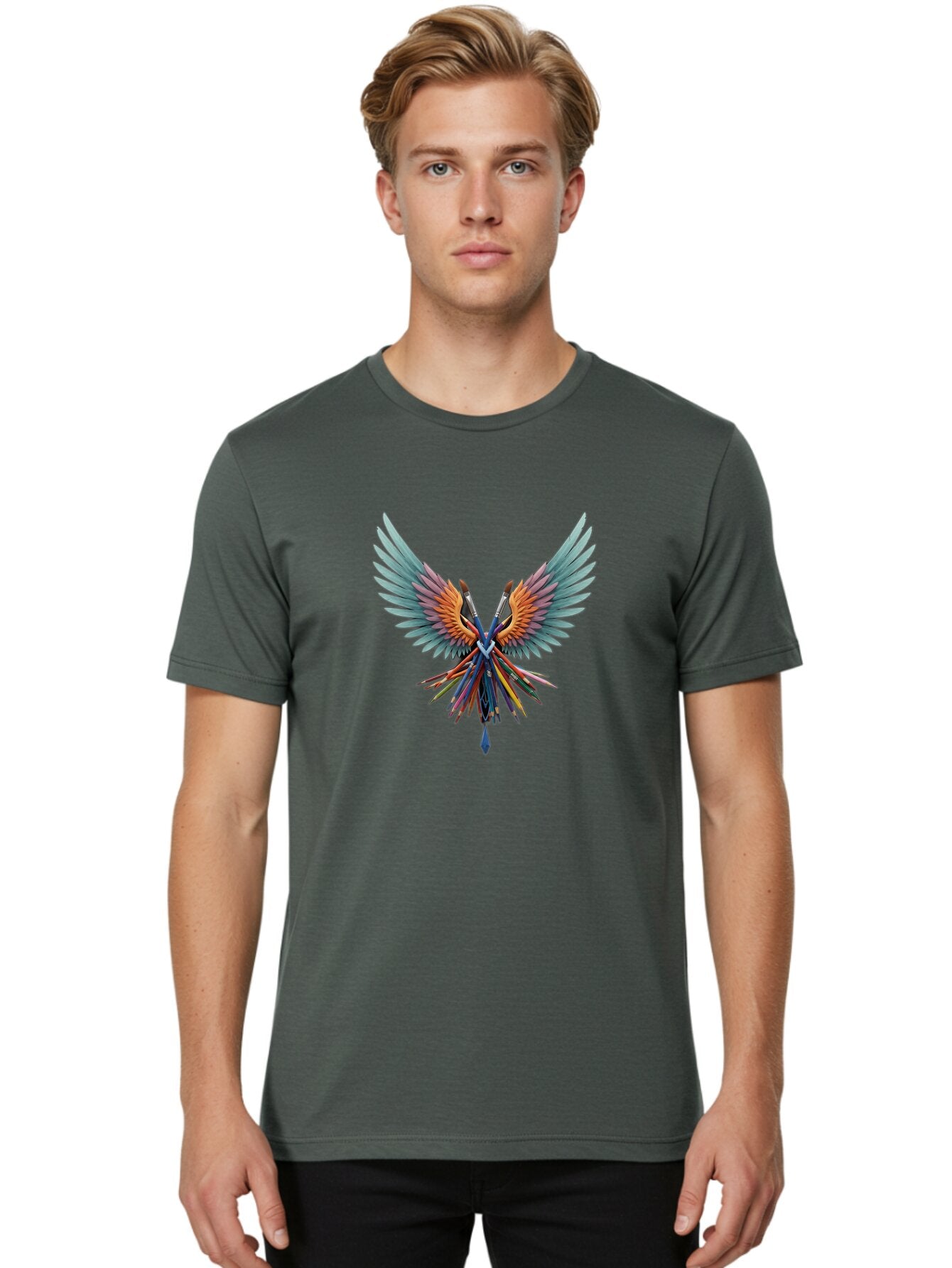 Paintbrush-Phoenix Men'S Graphic Tee, 100% Cotton, Comfortable Casual Summer Wear, Machine Washable, Vintage Camera, Old Camera, Antique Camera, Black Camera, Classic Photography, Photography Equipment, Nostalgic Device, Film Camera, Bar237 19