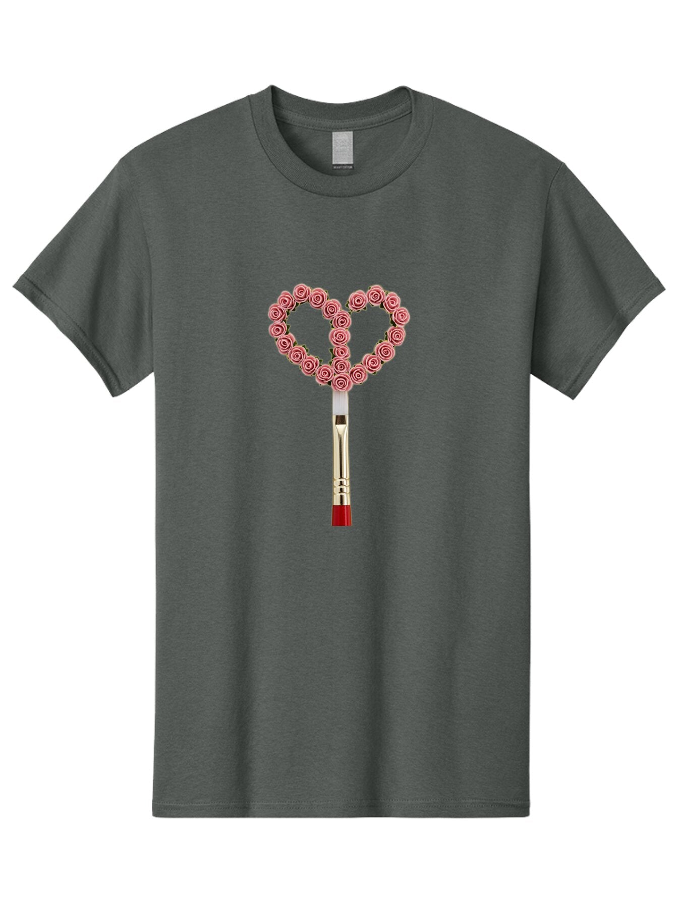 Paintbrush-With-Roses Men'S Graphic Tee, 100% Cotton, Comfortable Casual Summer Wear, Machine Washable, Vintage Camera, Old Camera, Antique Camera, Black Camera, Classic Photography, Photography Equipment, Nostalgic Device, Film Camera, Bar238 10
