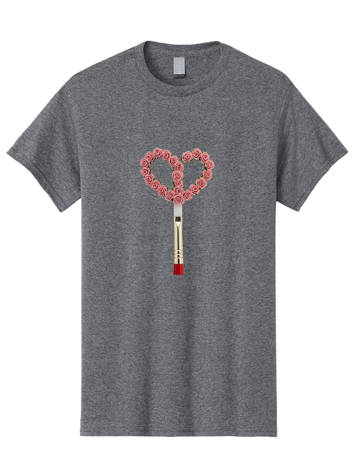 Paintbrush-With-Roses Men'S Graphic Tee, 100% Cotton, Comfortable Casual Summer Wear, Machine Washable, Vintage Camera, Old Camera, Antique Camera, Black Camera, Classic Photography, Photography Equipment, Nostalgic Device, Film Camera, Bar238 5